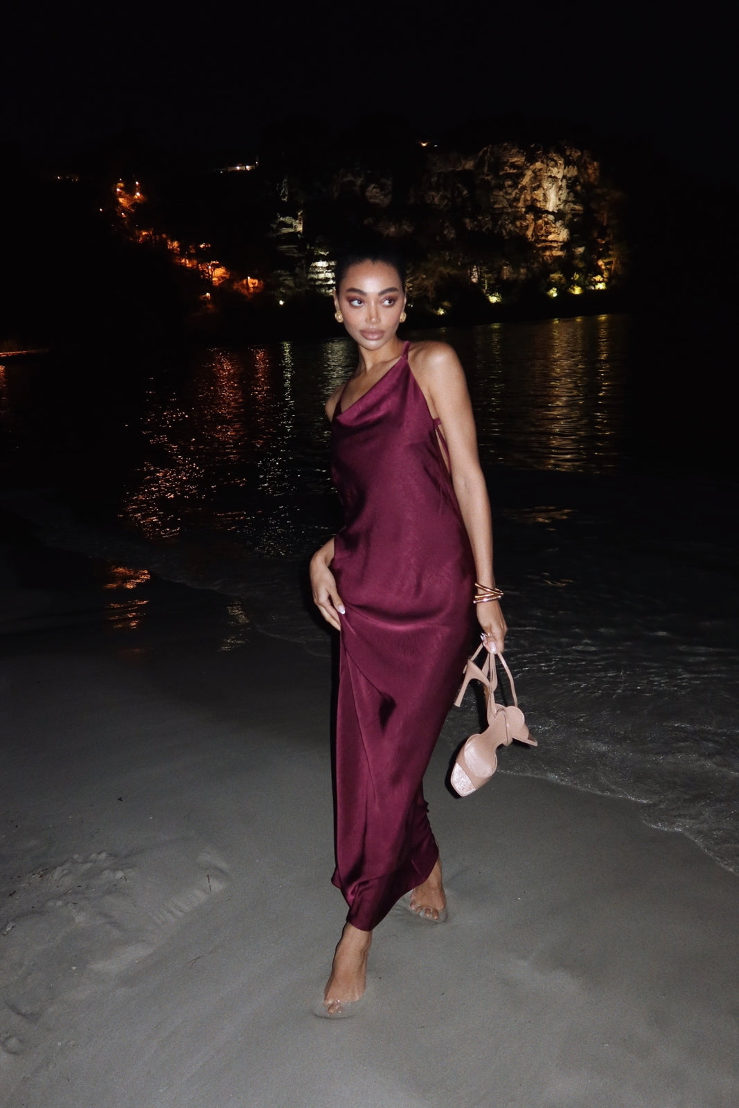 Claret Maxi Dress - Bordeaux