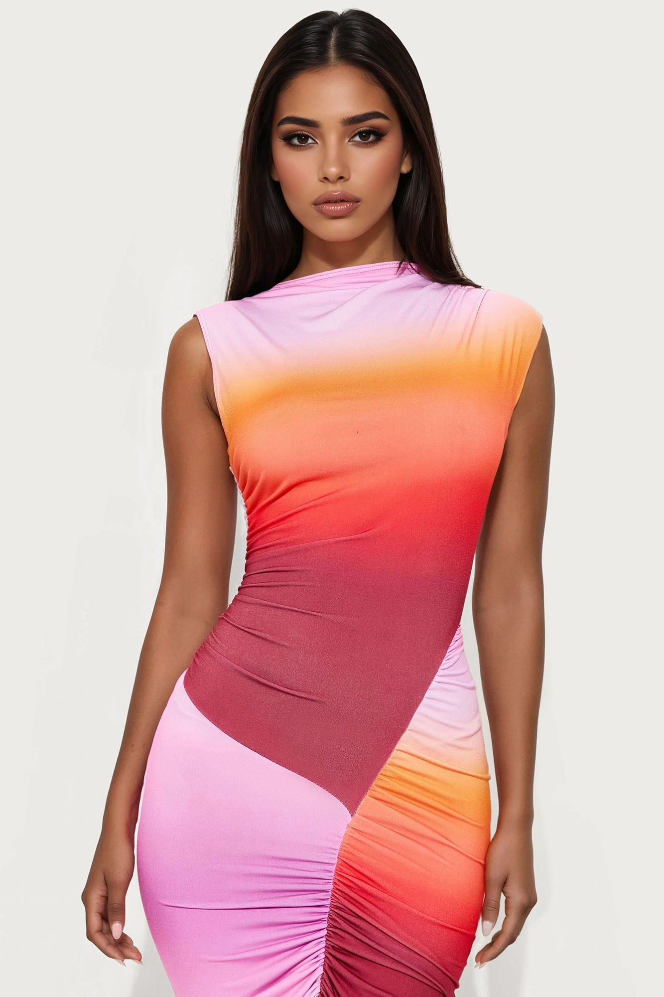 Talia Maxi Dress - Orange Combo