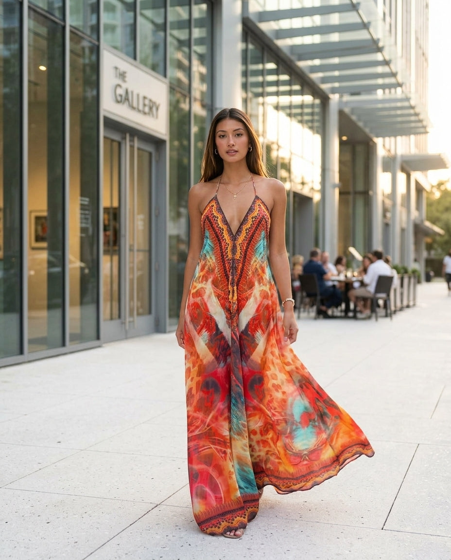 Aurora Maxi Dress - Orange