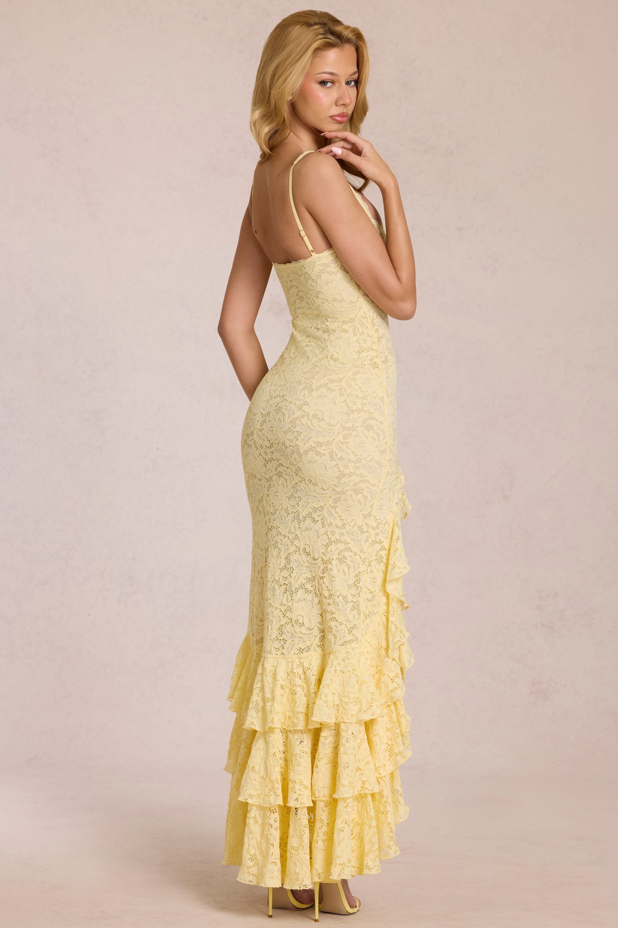 Renata Maxi Dress - Lemon Yellow - 2