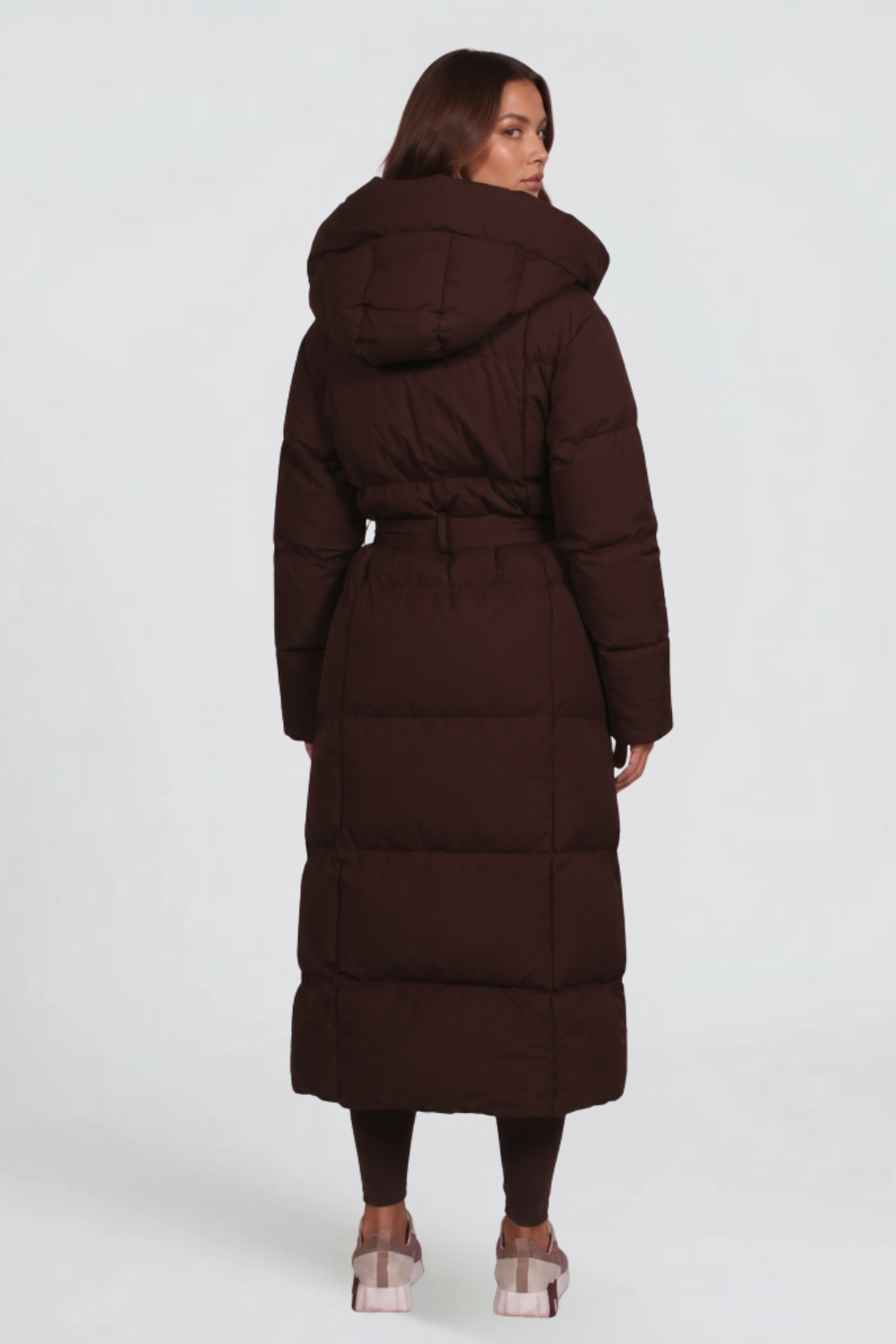 Freya Puffer Coat - Brown