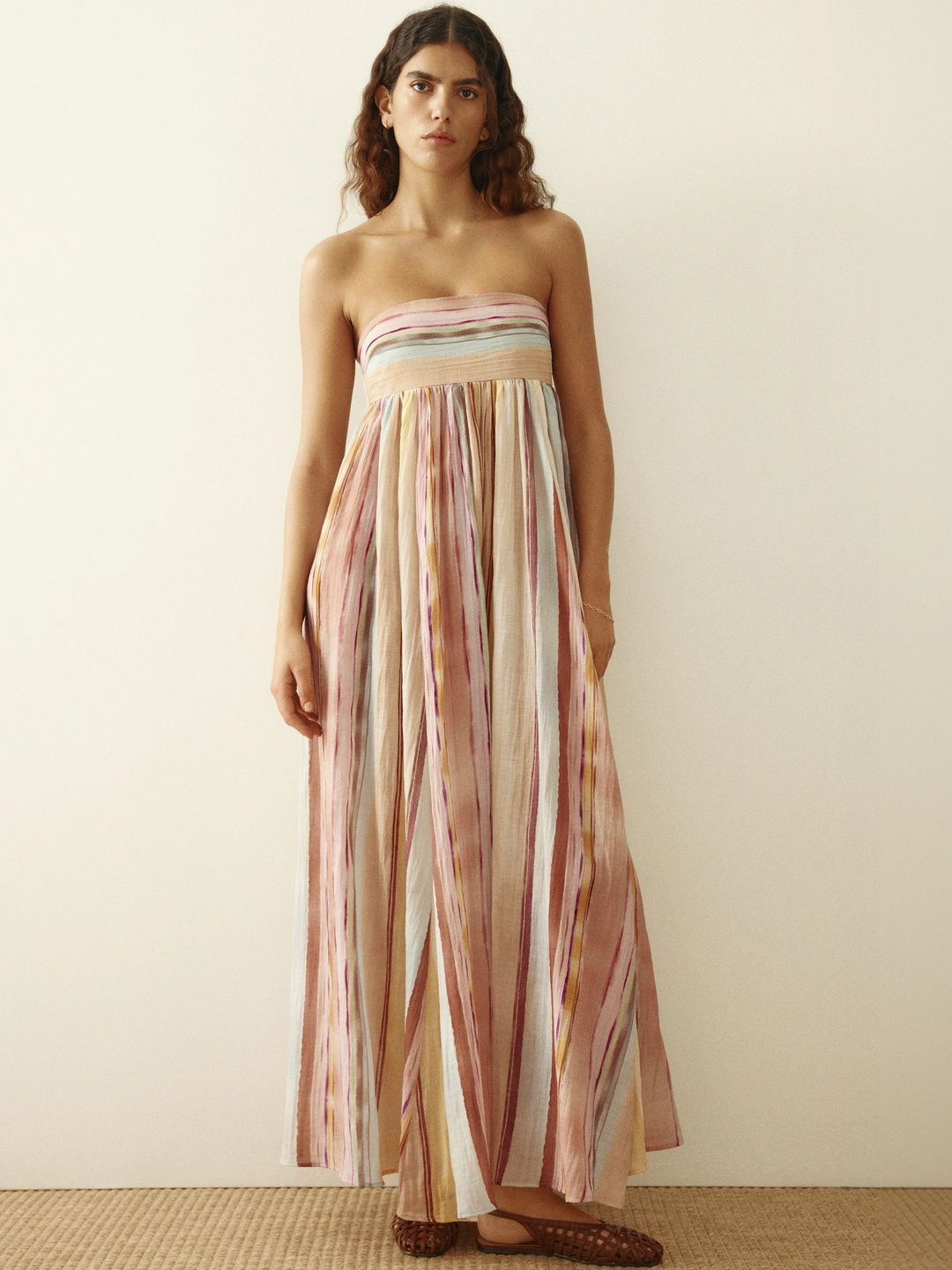 Naevita Maxi Dress - Multi Stripe