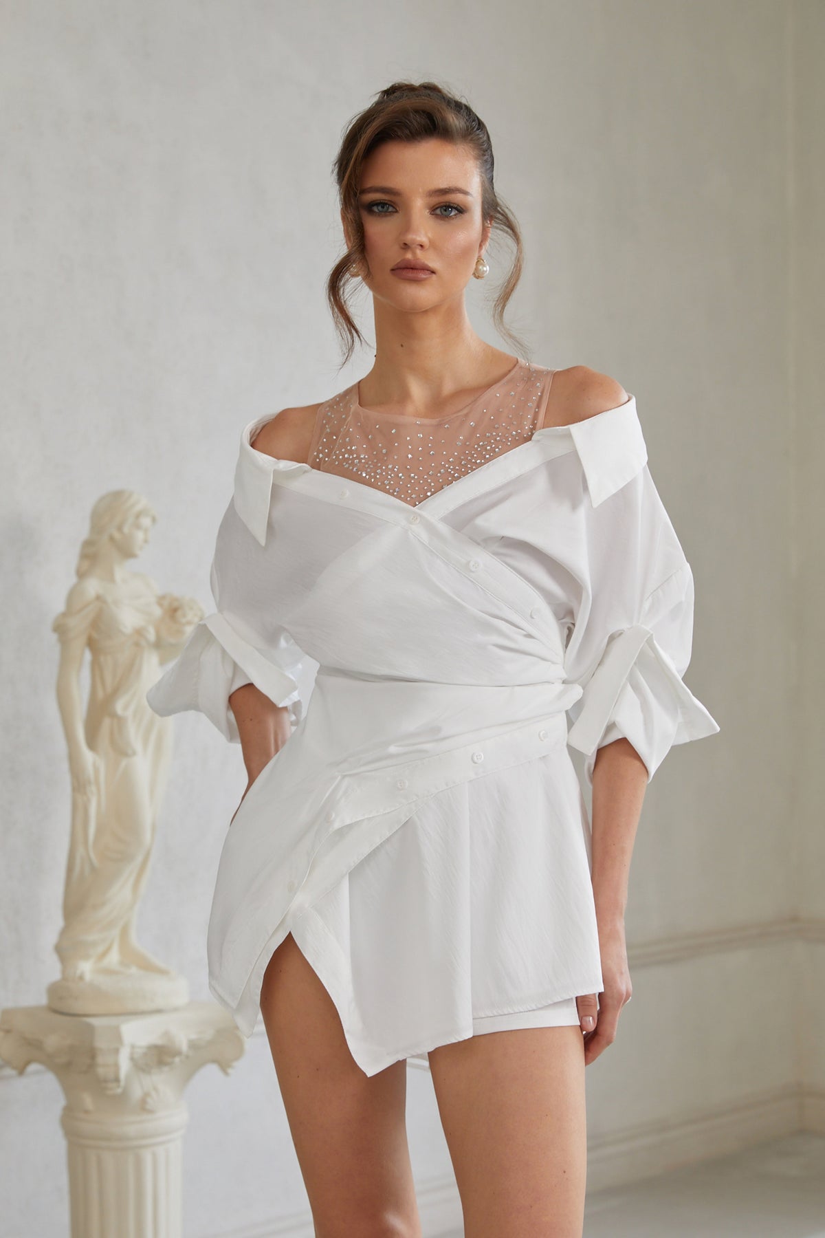 Snow Mini Dress - White