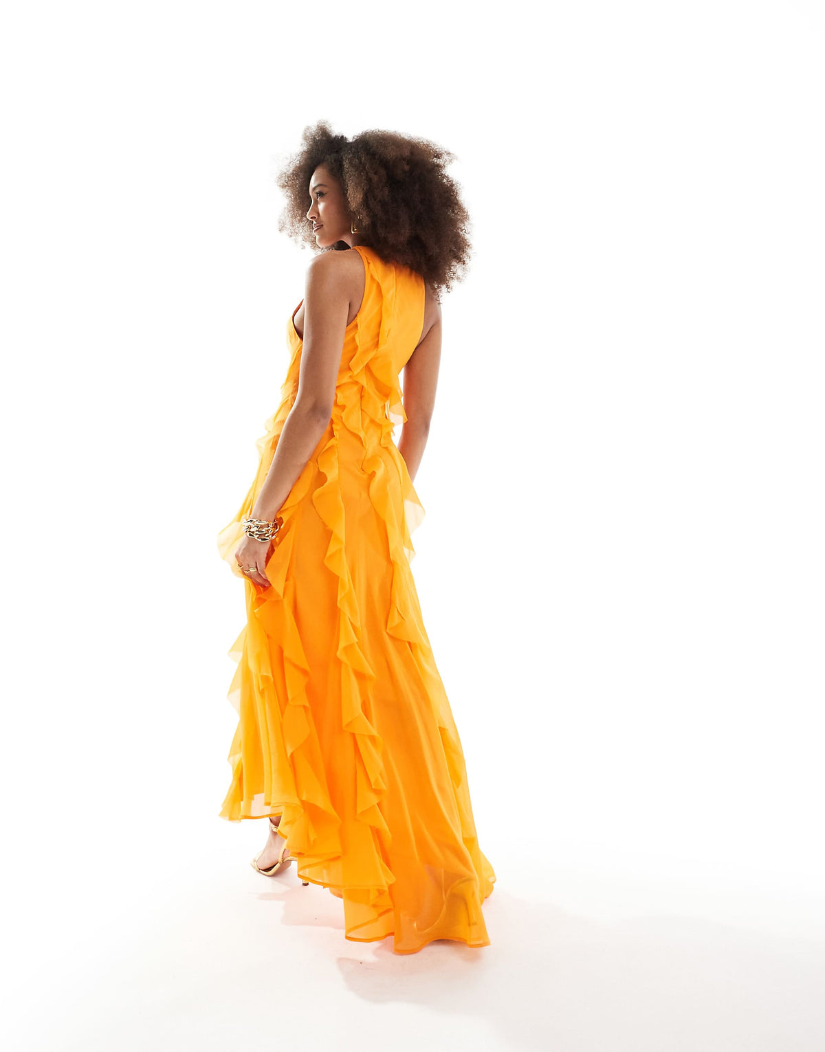Sunset Maxi Dress - Bright Orange