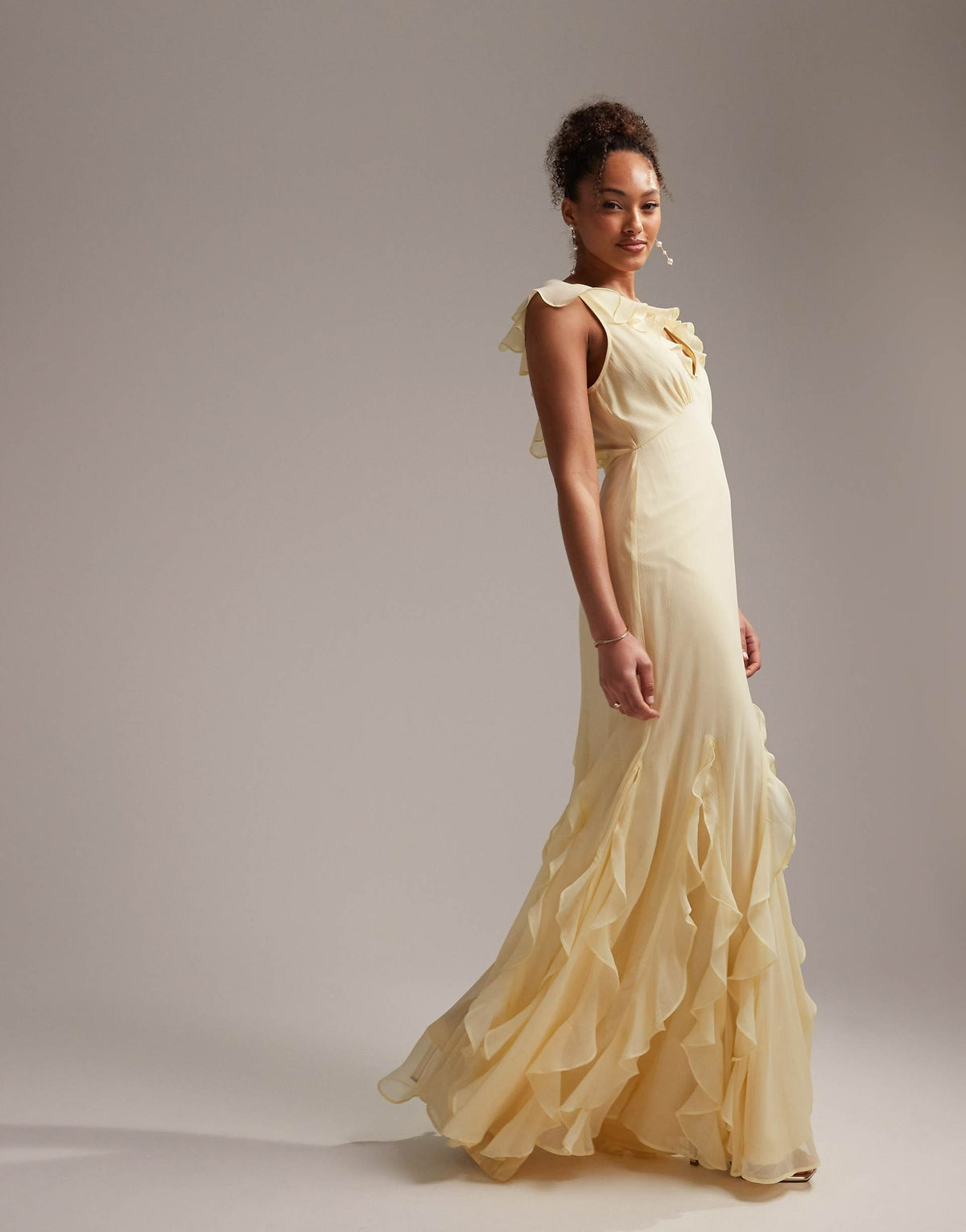 Honeysuckle Maxi Dress - Pastel Yellow
