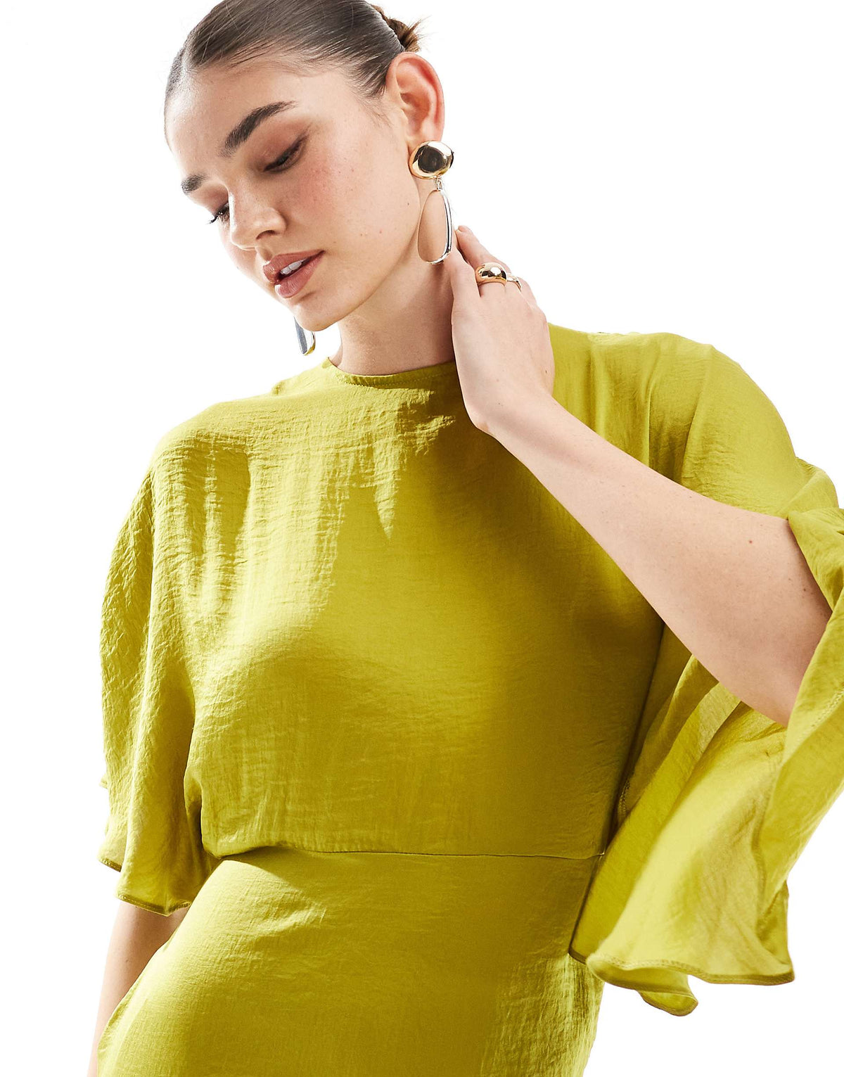 Citron Midi Dress - Chartreuse