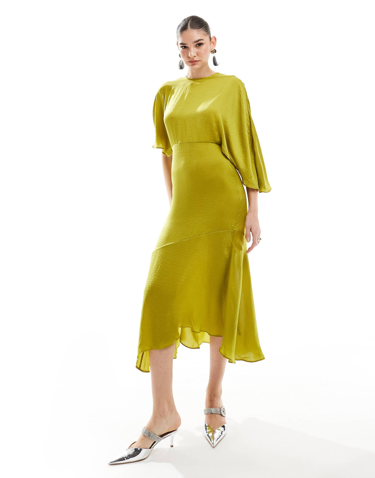 Citron Midi Dress - Chartreuse
