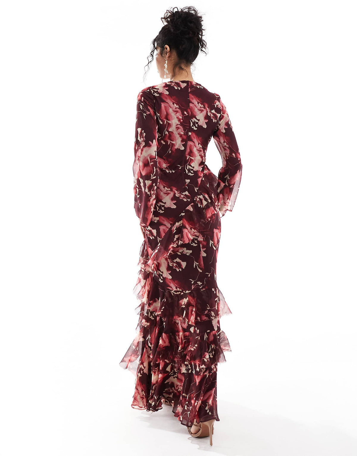 Bordeaux Maxi Dress - Burgundy Floral