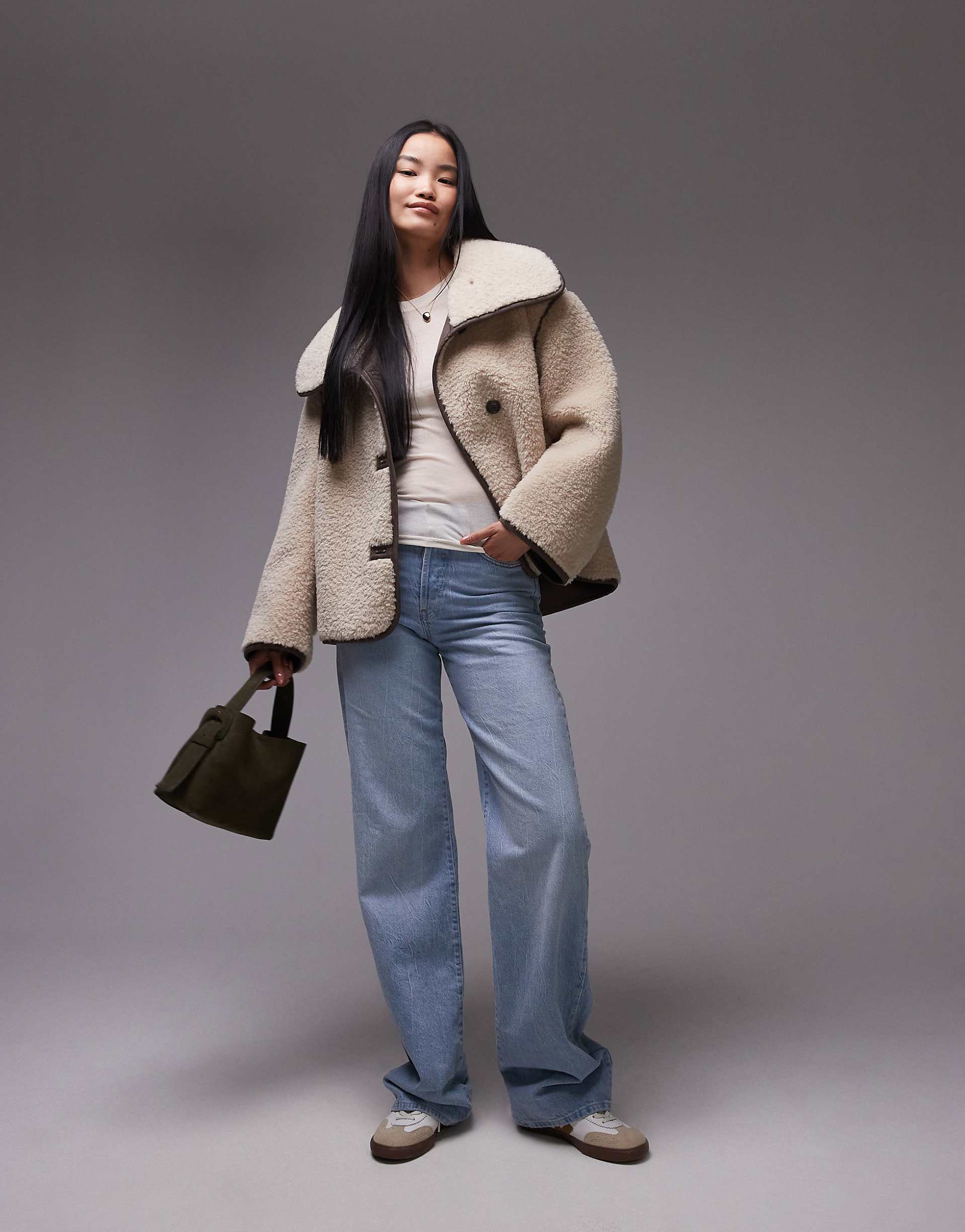 Nordica Shearling Jacket - Light Beige