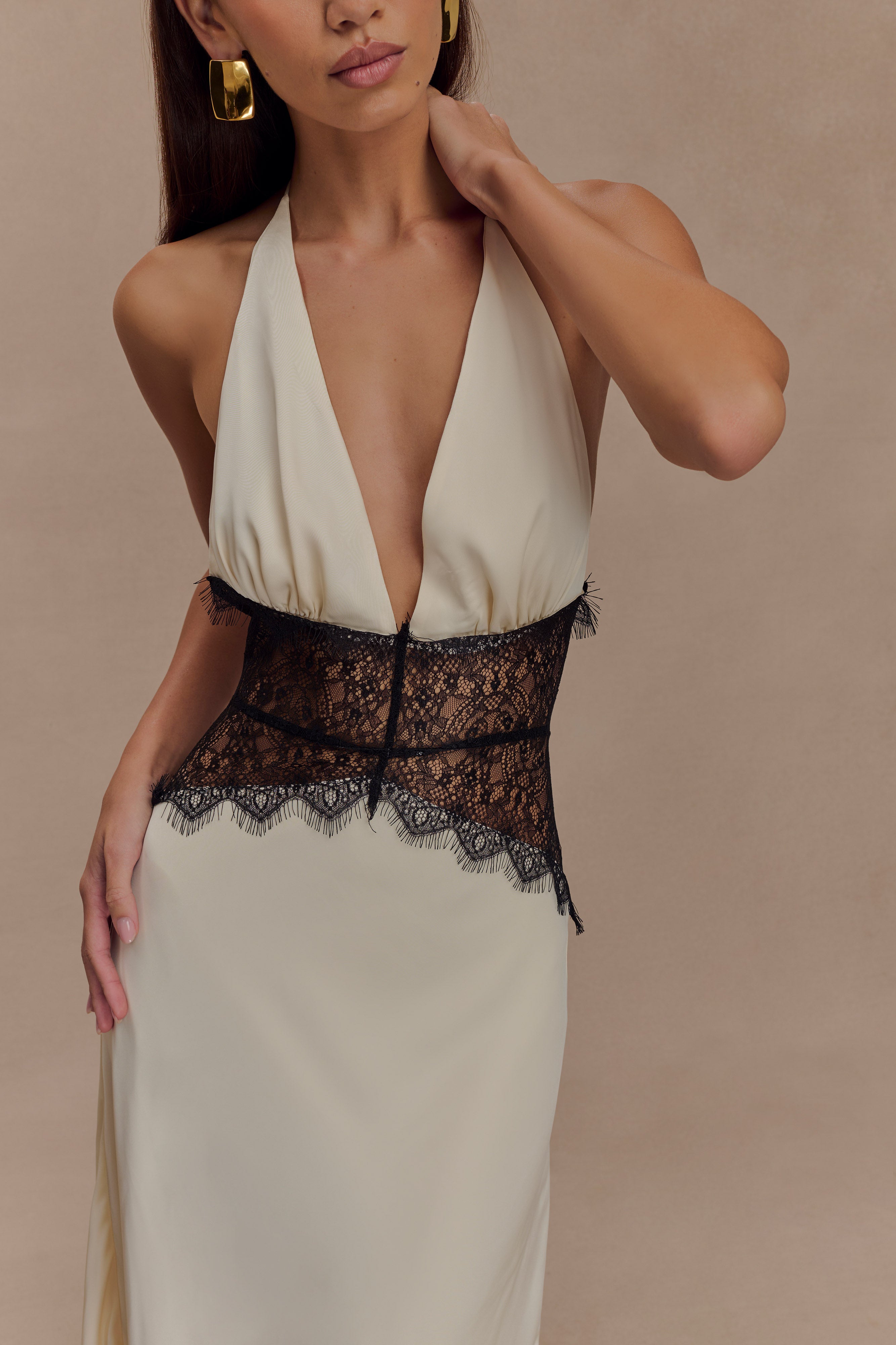 Dinah Maxi Dress - Black/Ivory