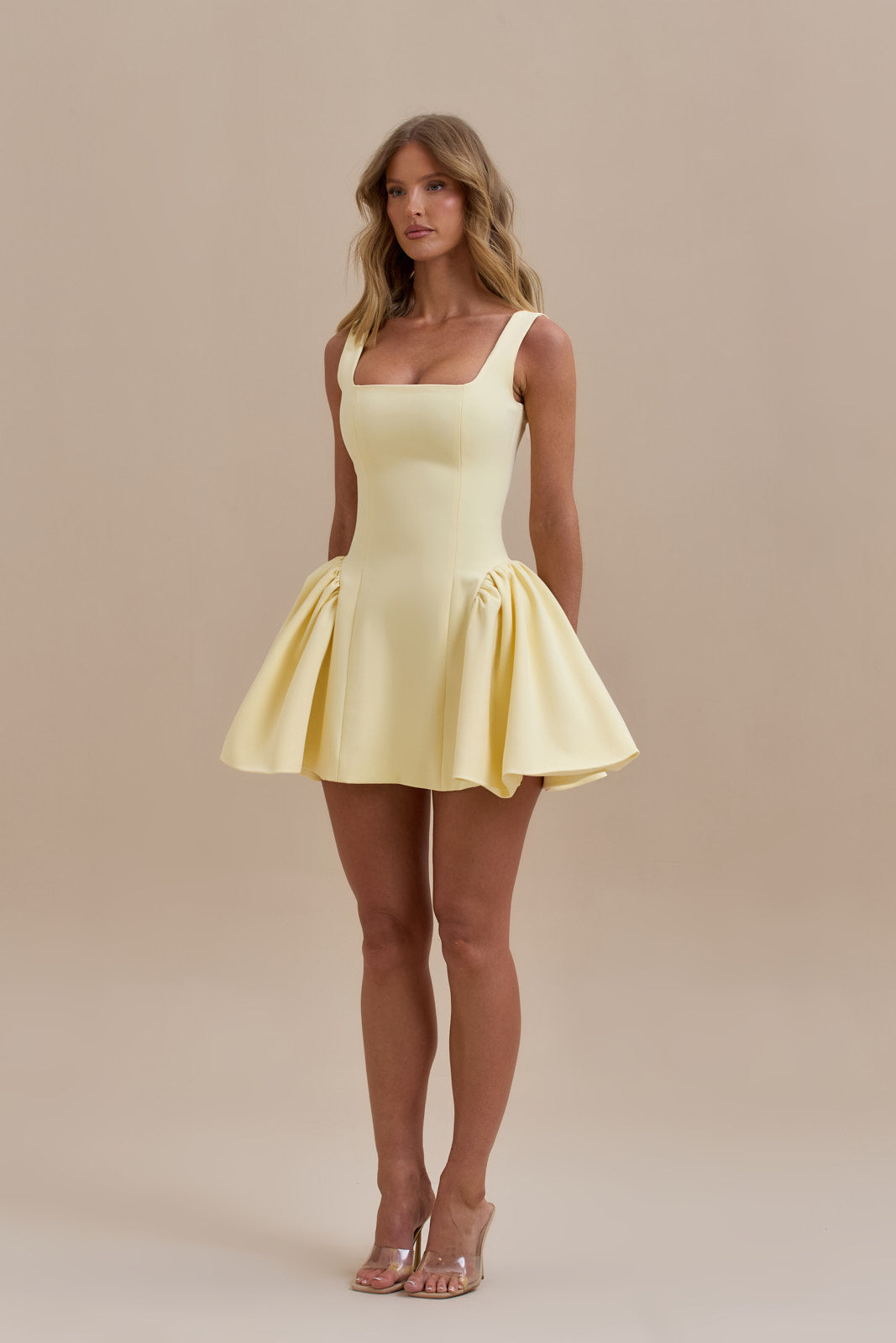 Citrine Mini Dress - Lemon
