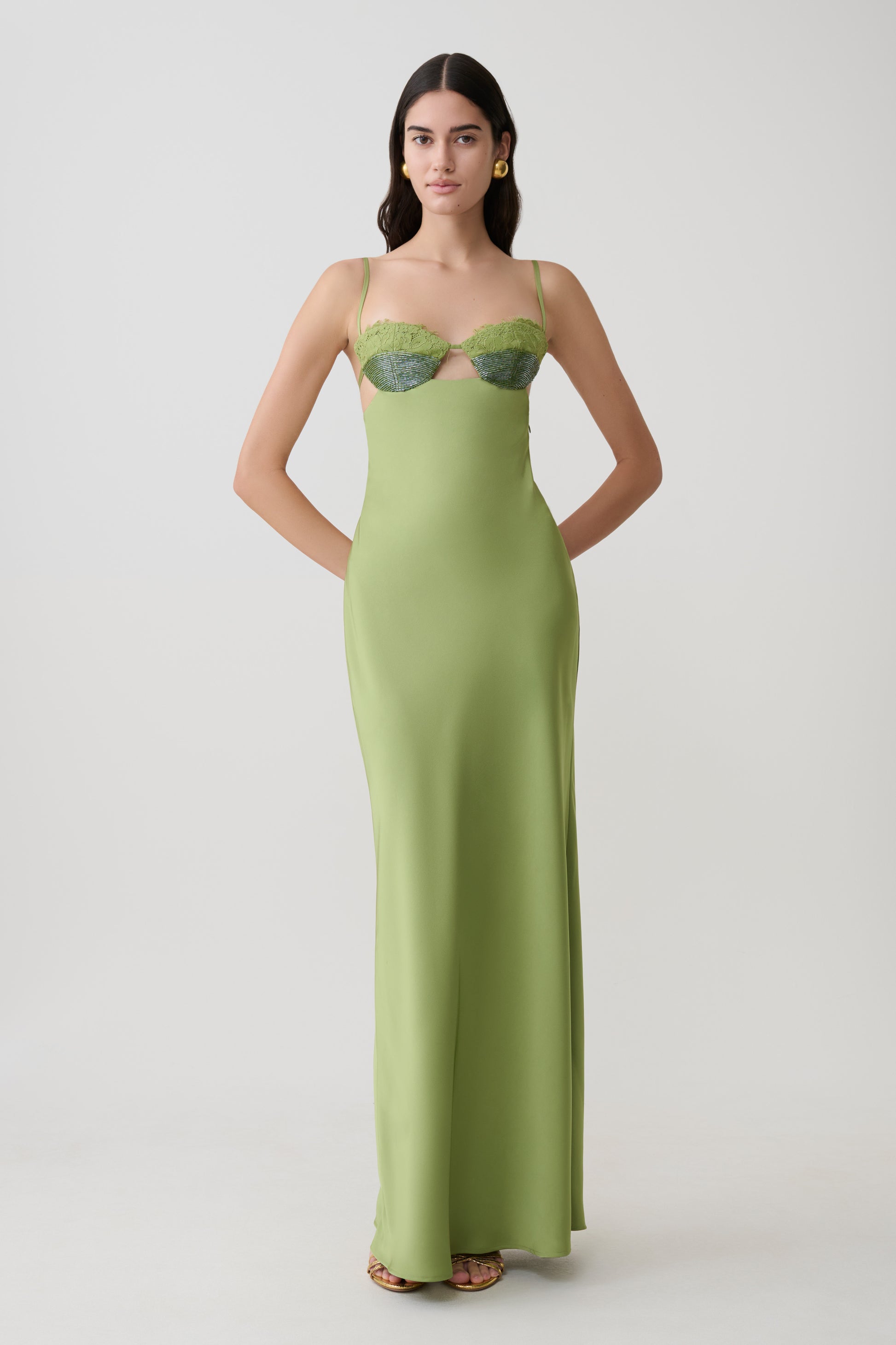 Leona Maxi Dress - Pistachio - 5