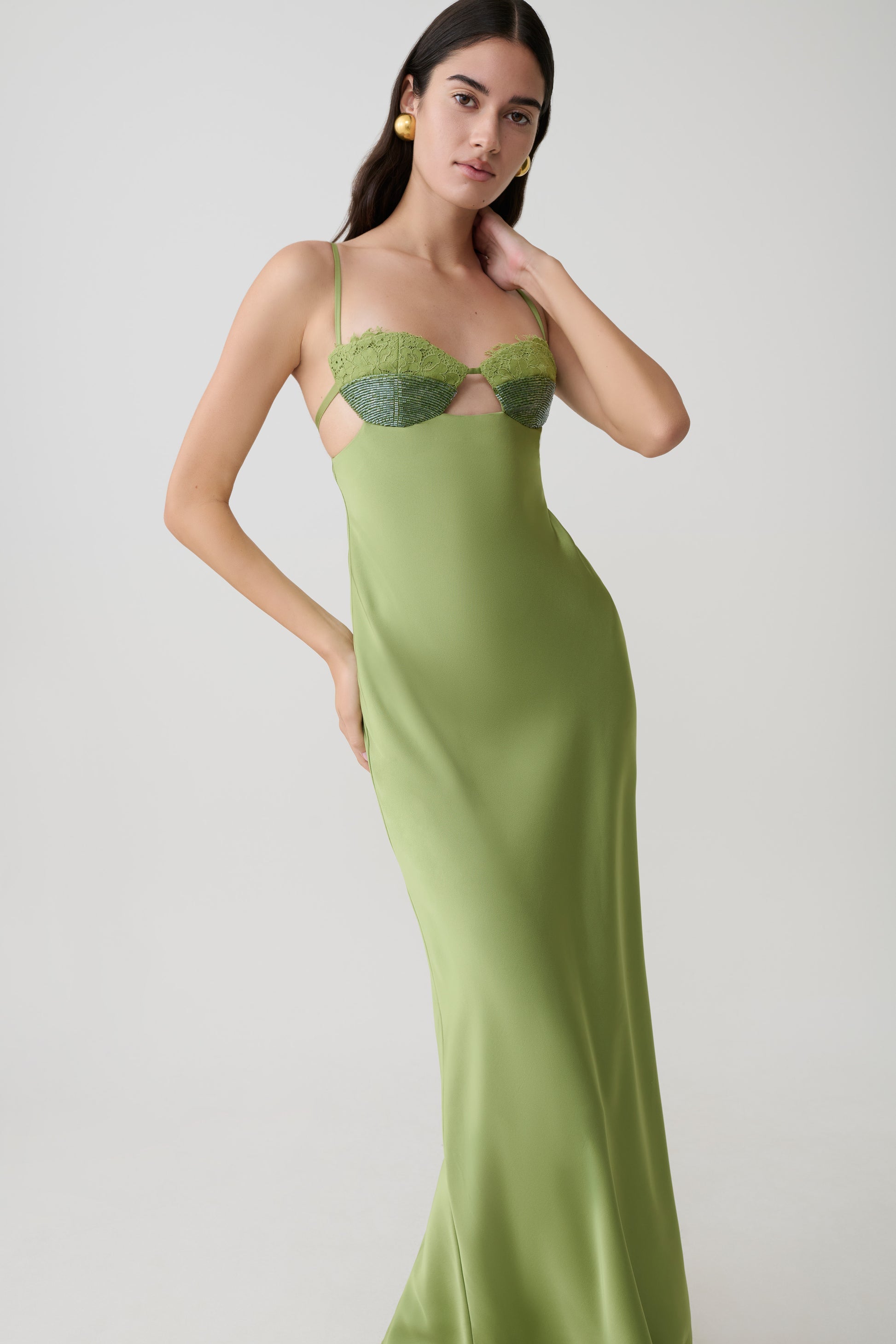 Leona Maxi Dress - Pistachio - 7