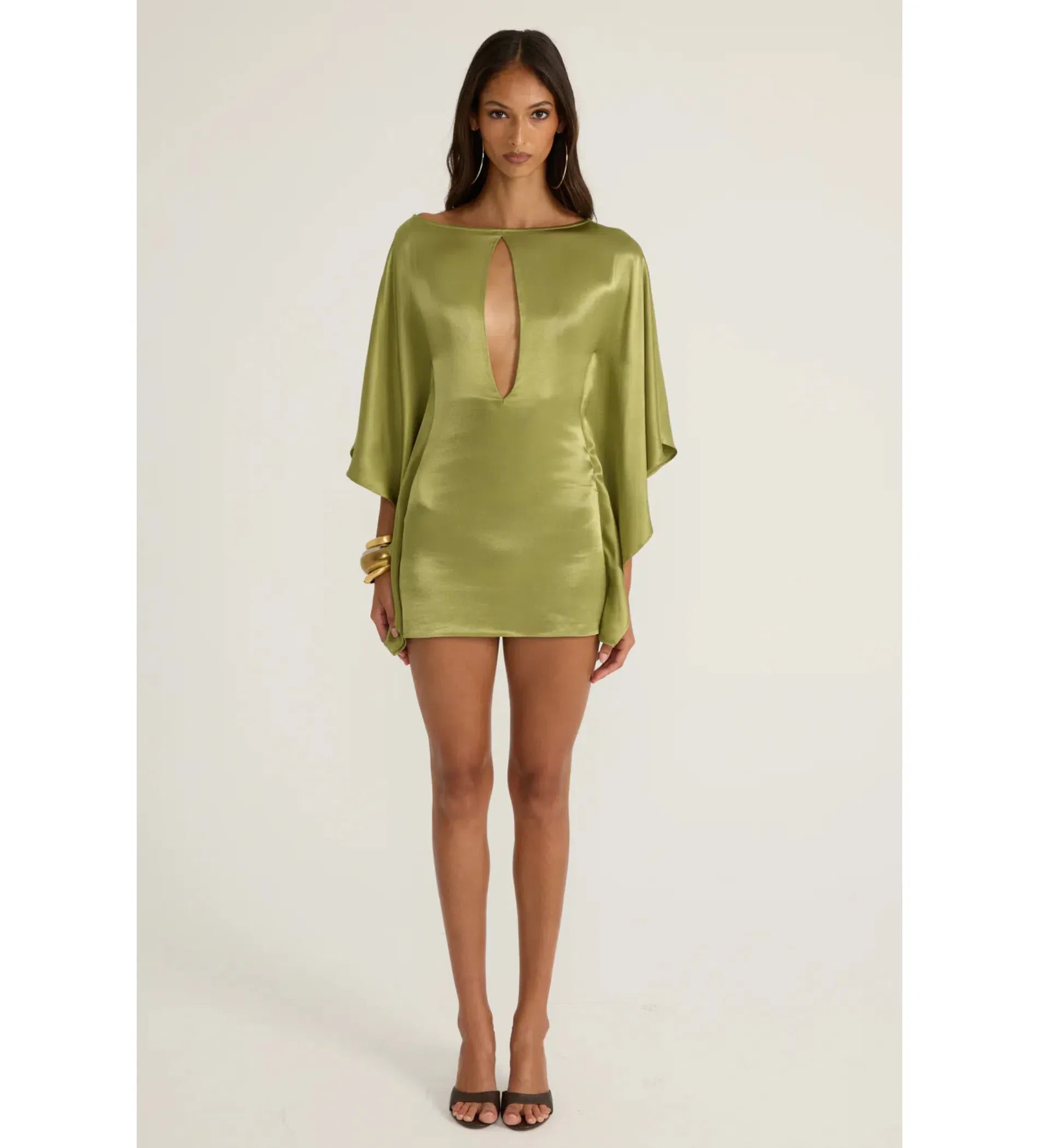 Vera Mini Dress - Vintage Green