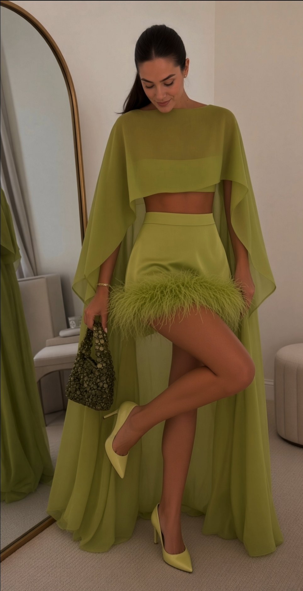 Plume Set - Chartreuse