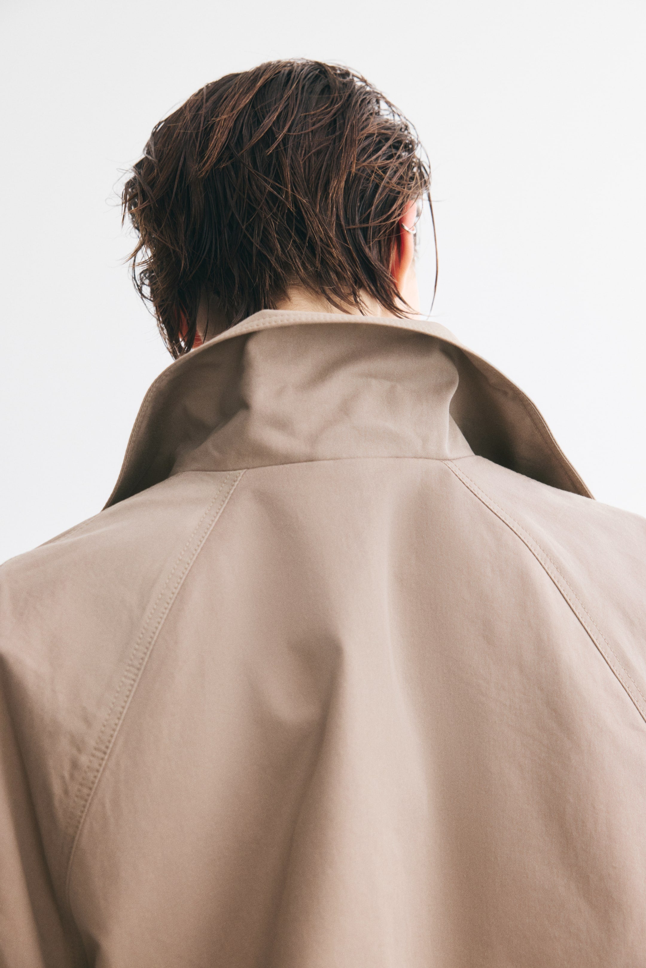 Ribbon Trench Coat - Taupe