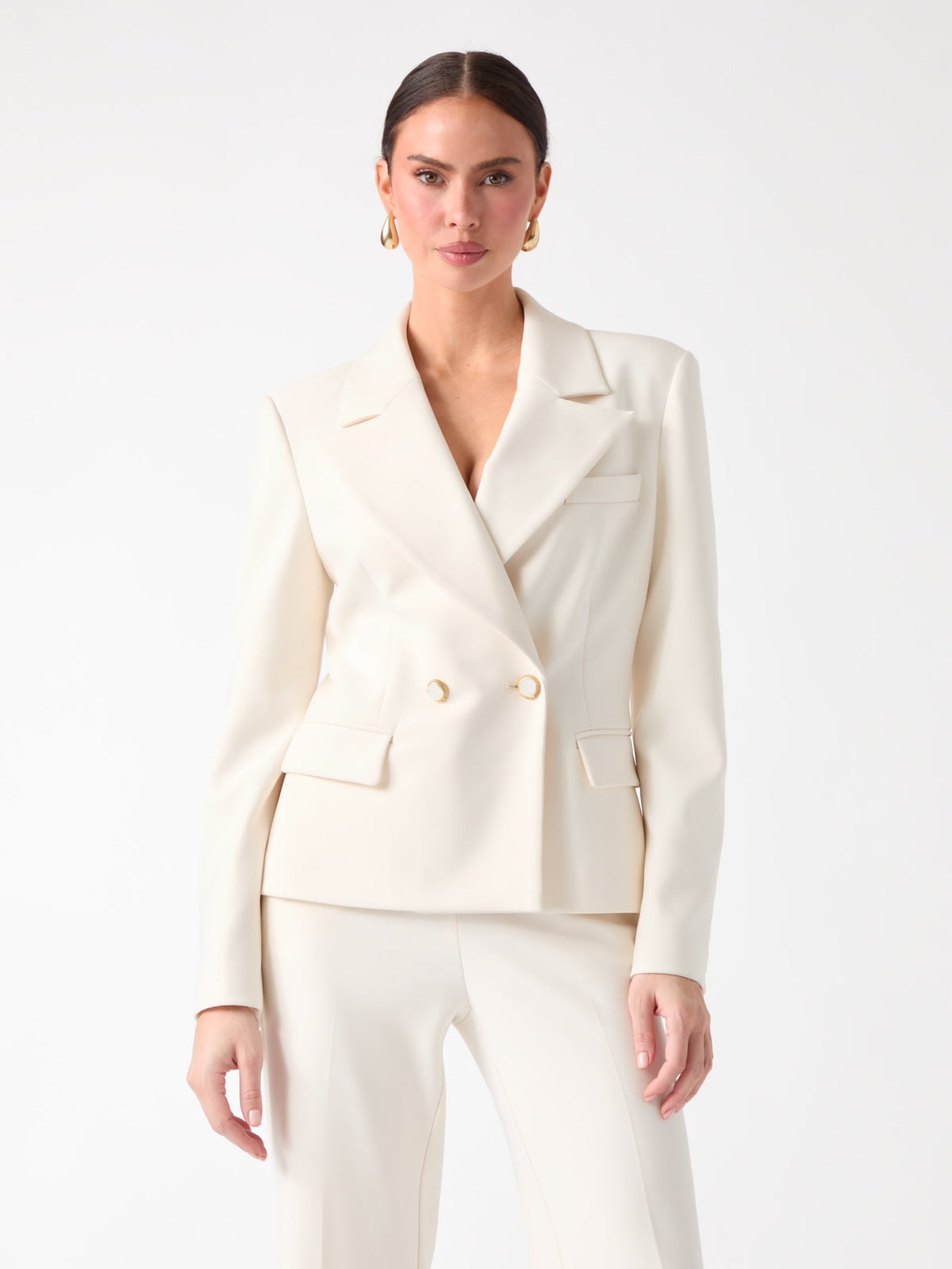 Ivory Blazer - White