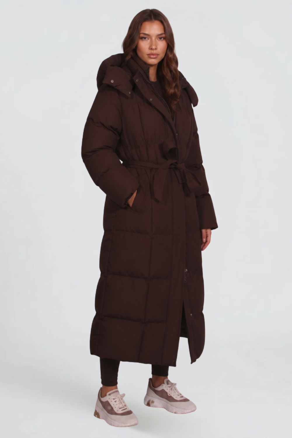 Freya Puffer Coat - Brown