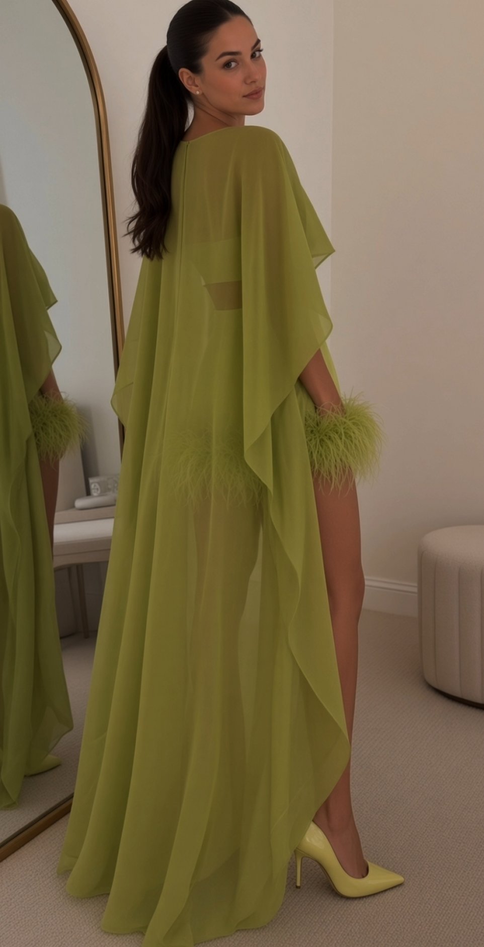 Plume Set - Chartreuse