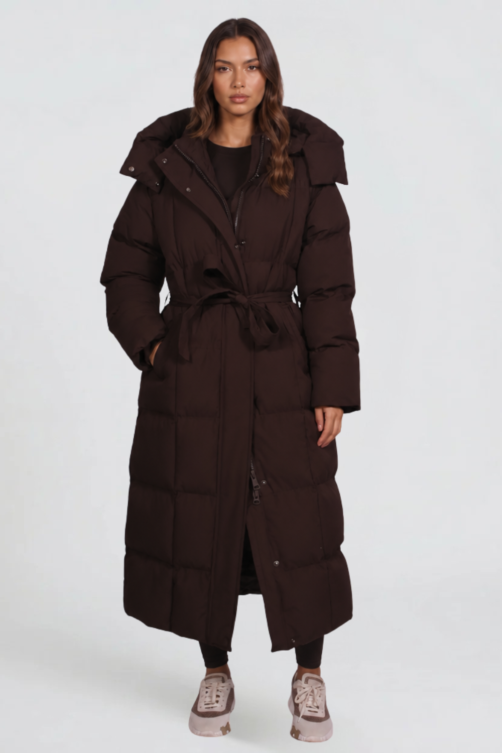 Freya Puffer Coat - Brown