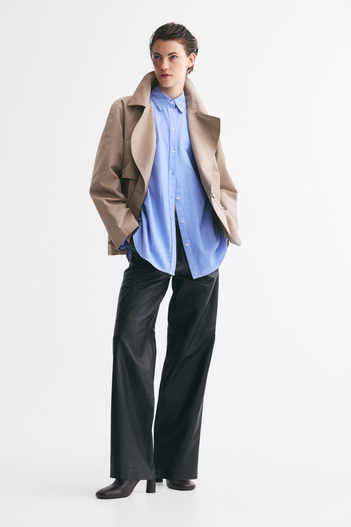 Ribbon Trench Coat - Taupe