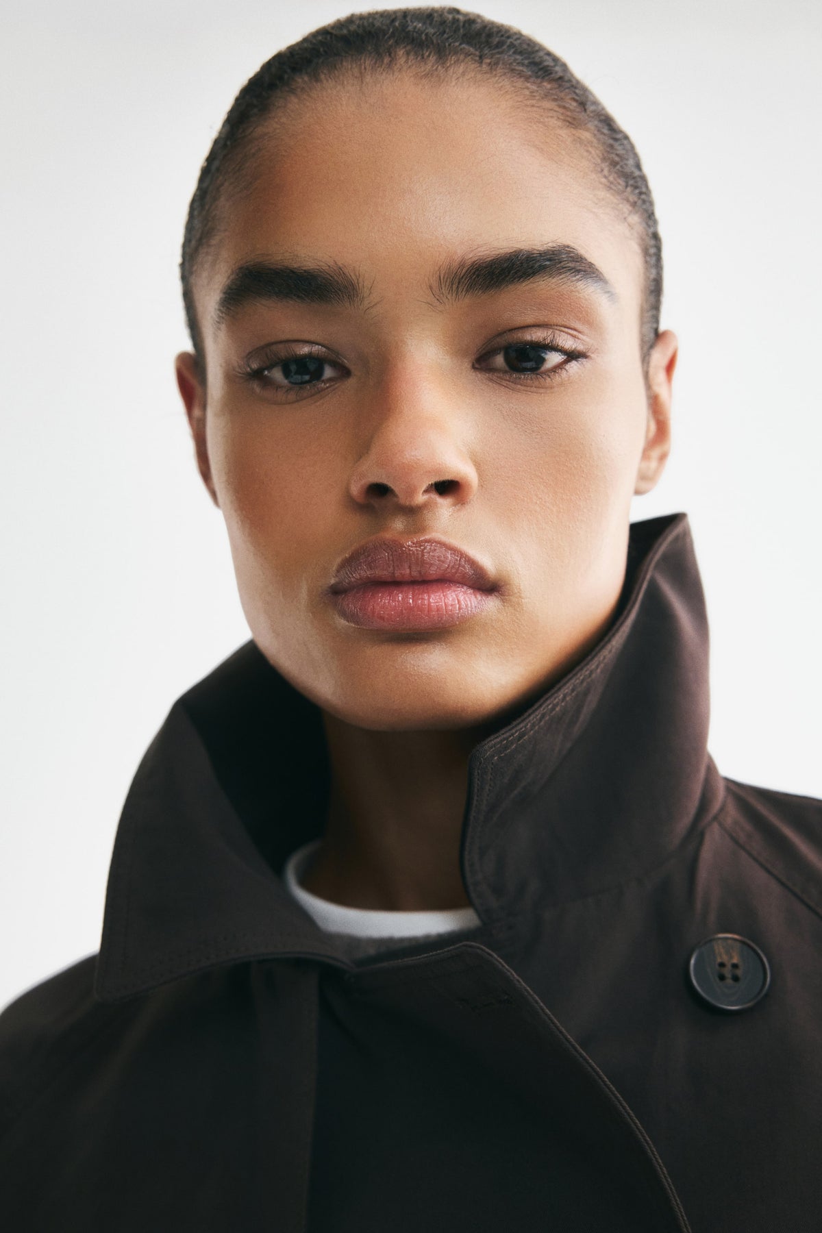 Ribbon Trench Coat - Dark Brown
