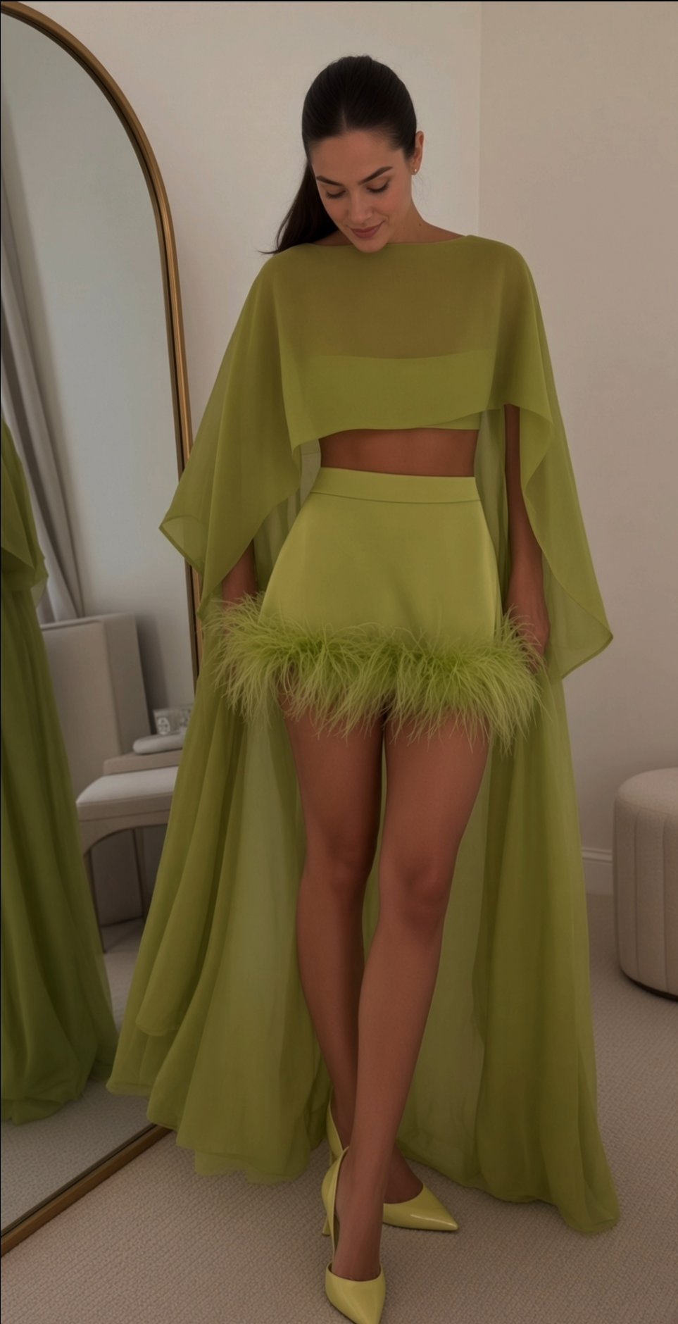 Plume Set - Chartreuse