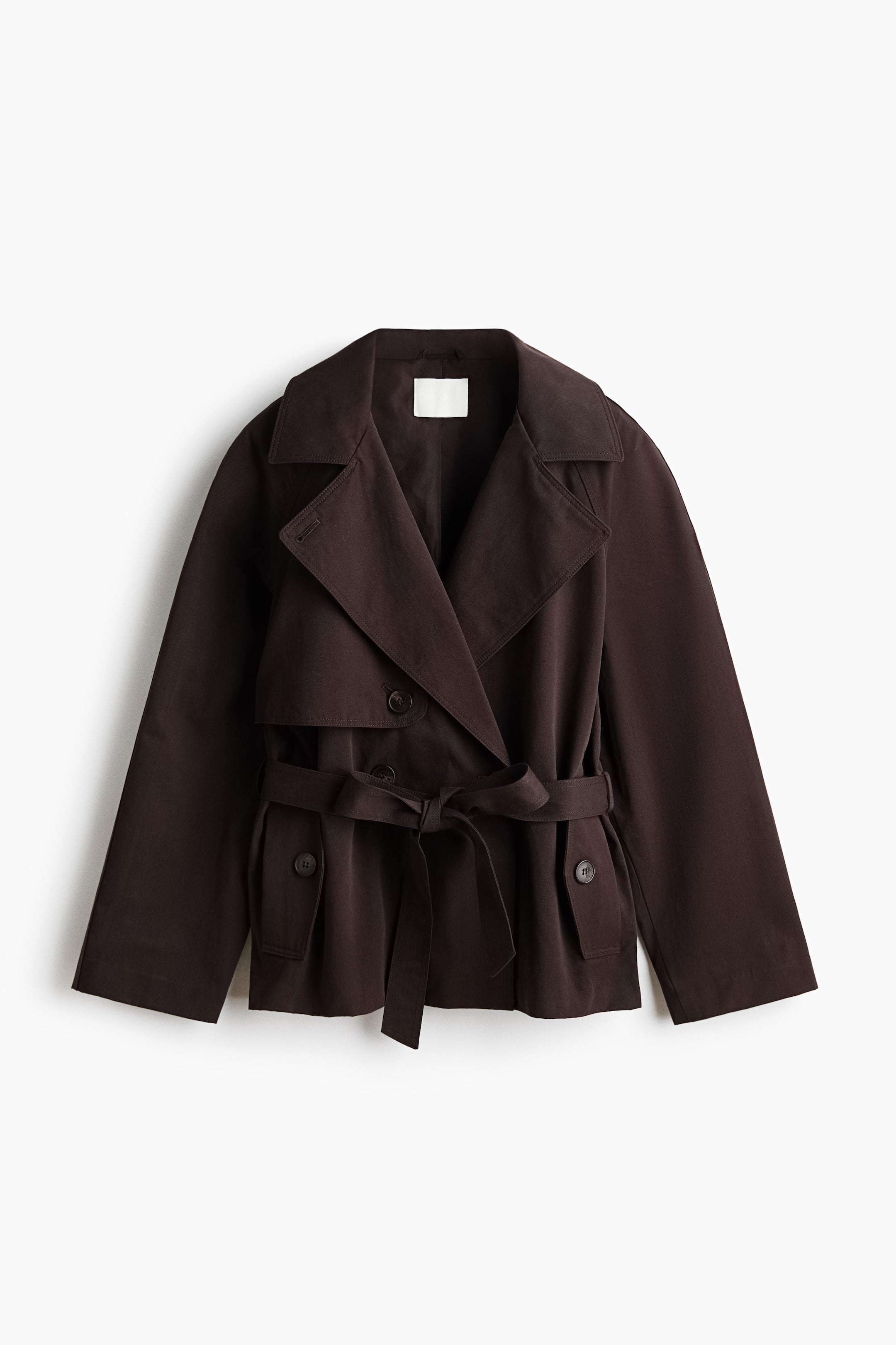 Ribbon Trench Coat - Dark Brown