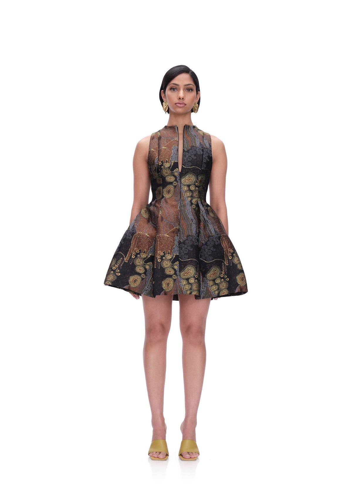 Kava Mini Dress - Kava Jacquard