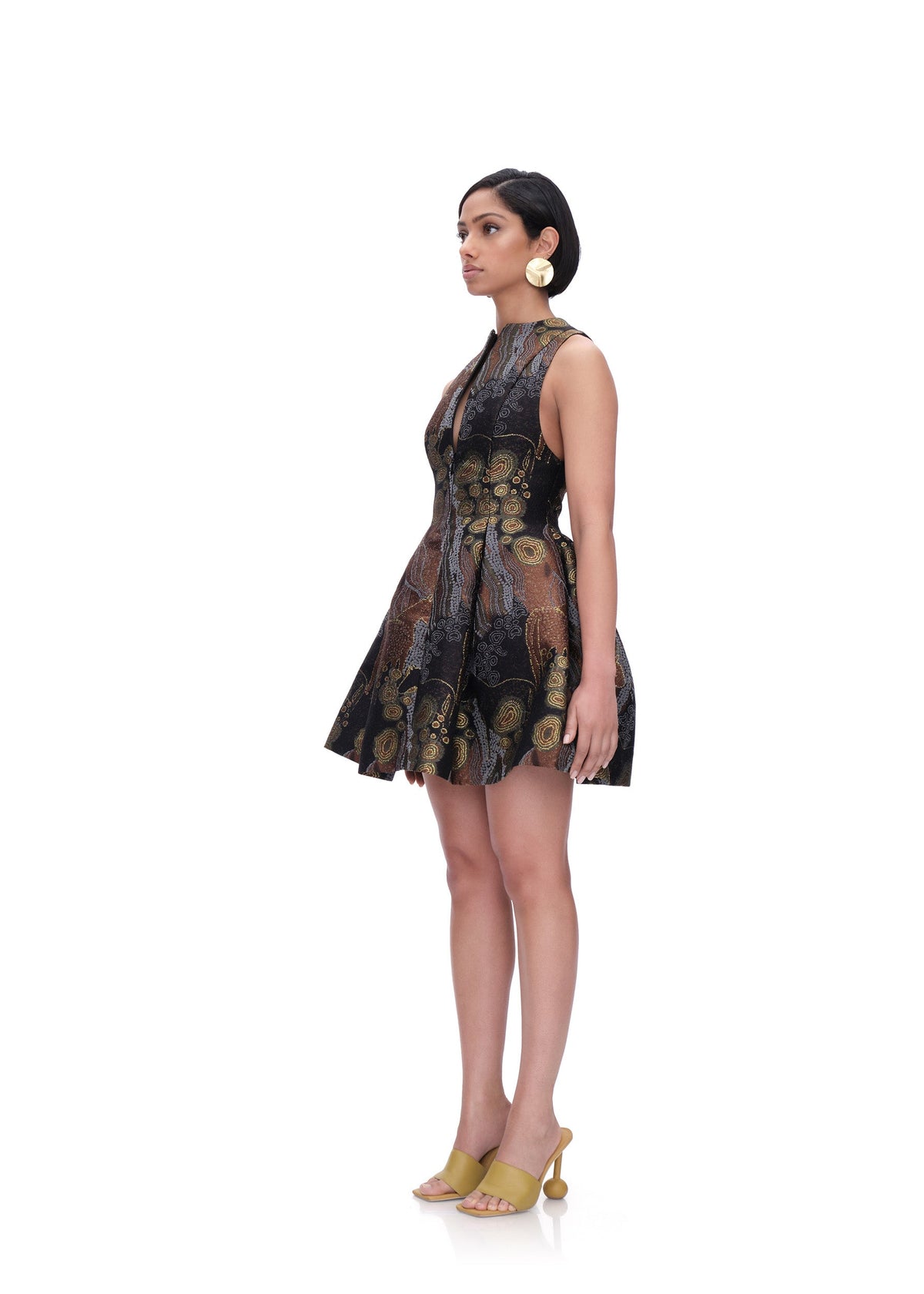 Kava Mini Dress - Kava Jacquard