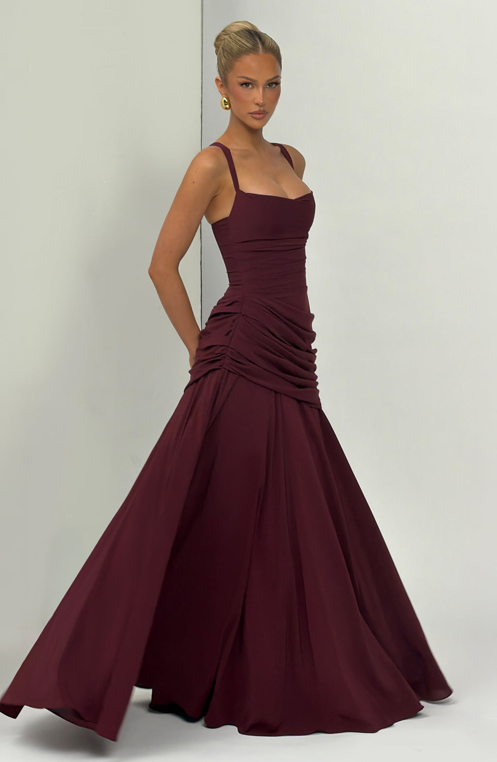 Scarlett Maxi Dress - Cherry Lacquer
