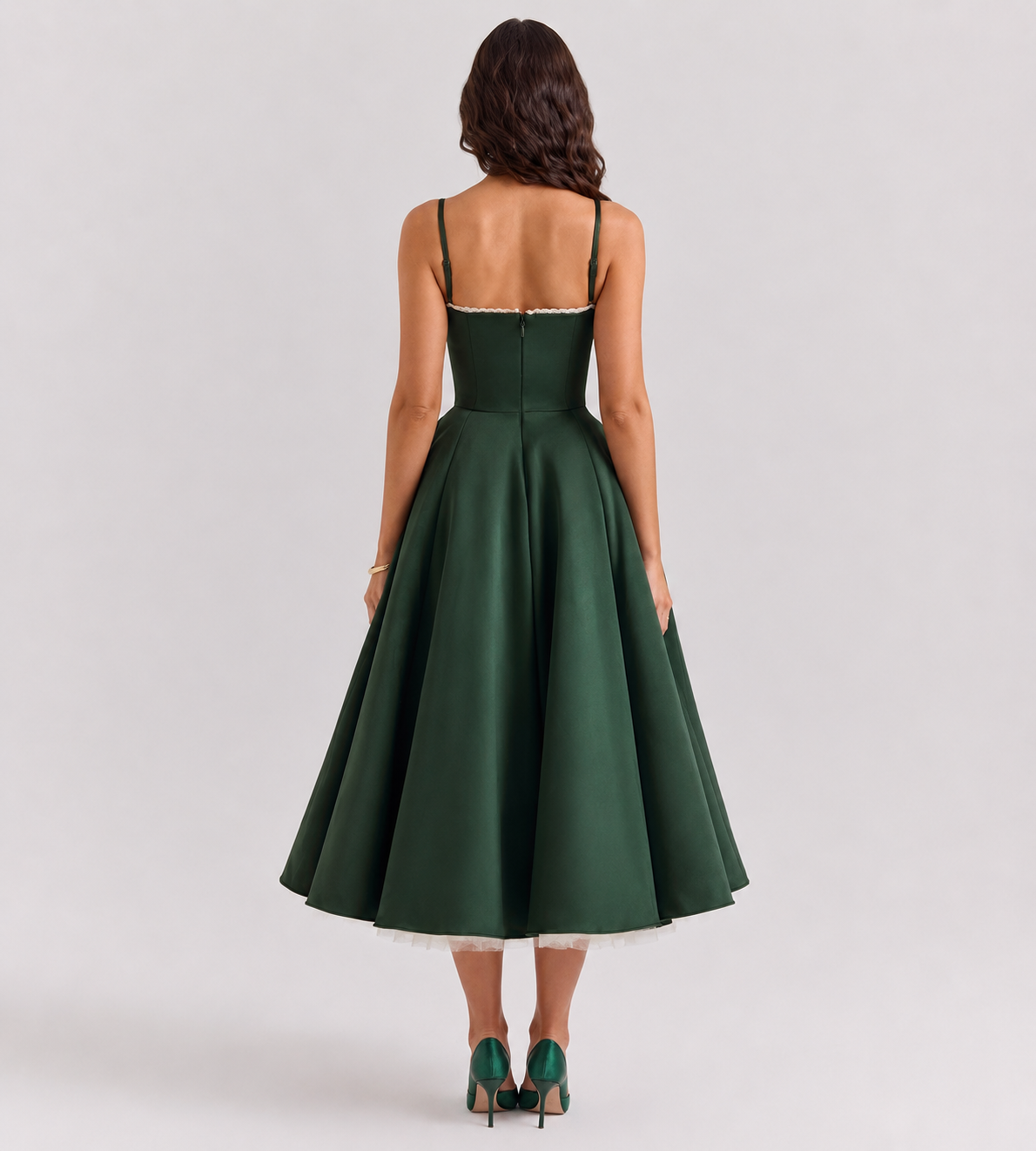 Corsetta Midi Dress - Forest Green