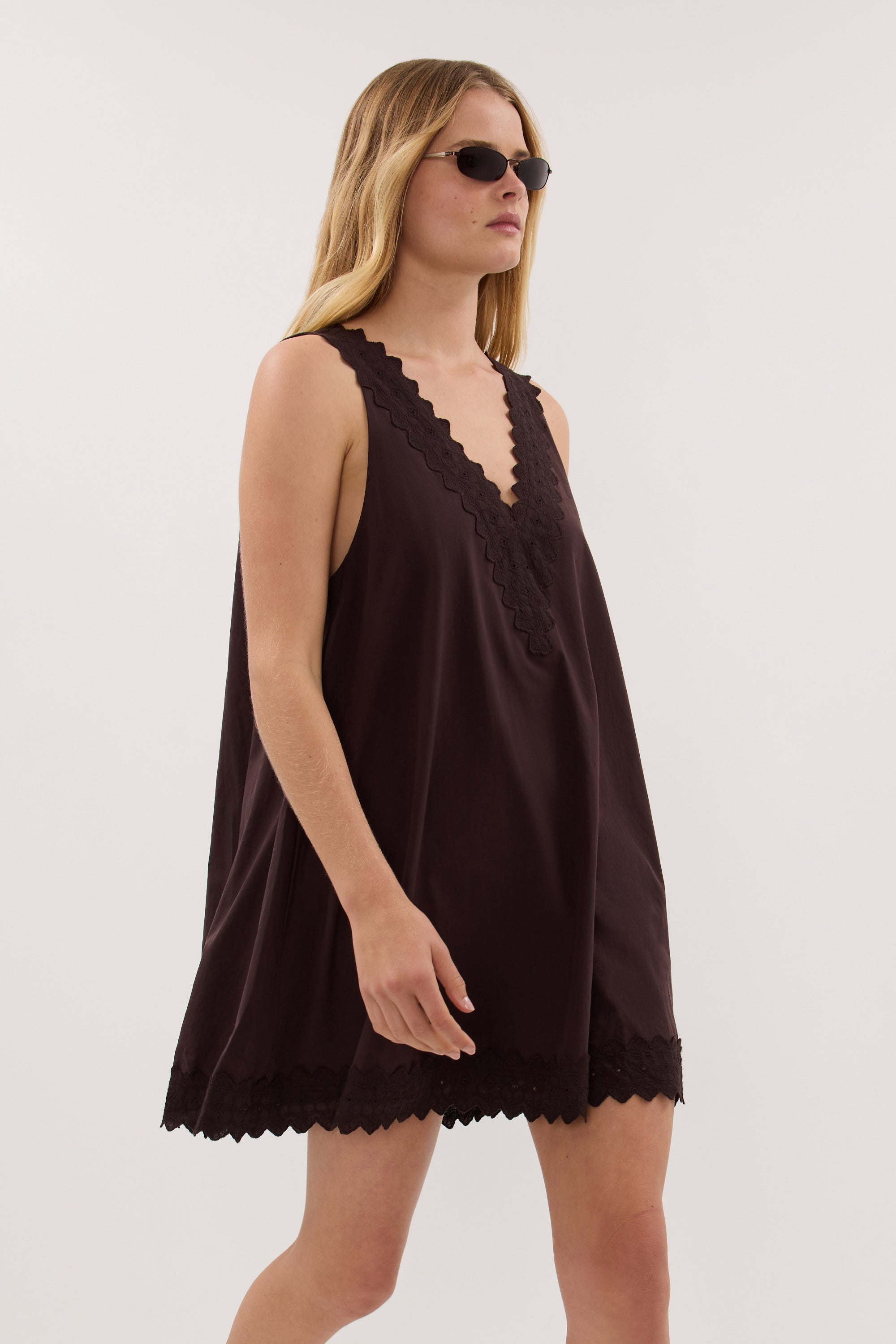Harriet Mini Dress - Burnt Choc