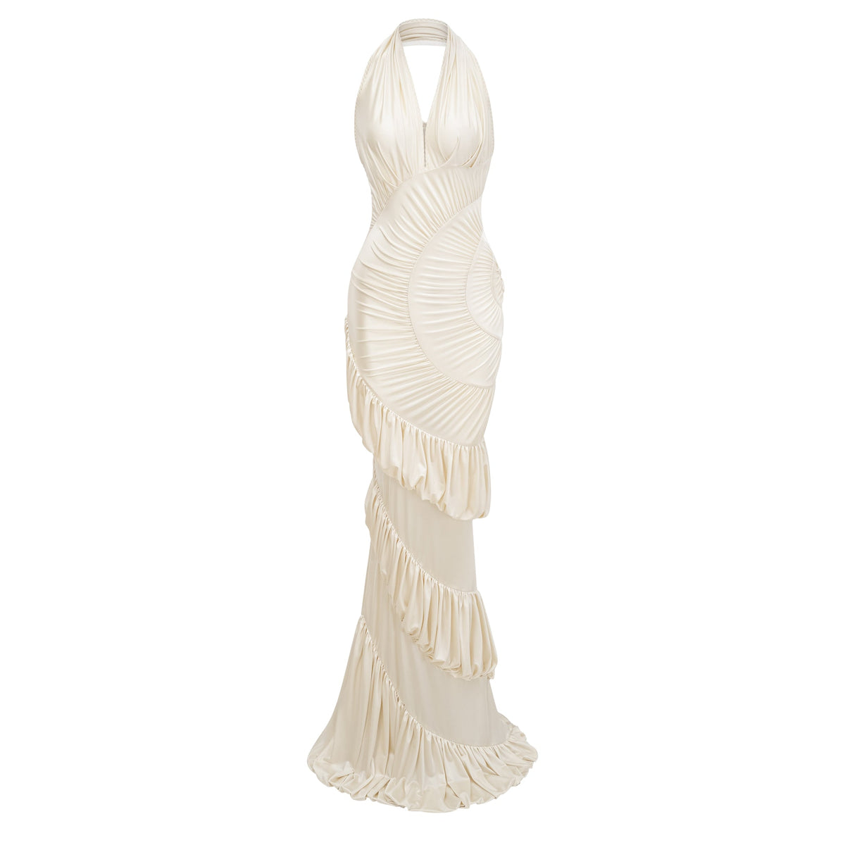 Ivory Mermaid Gown - Cream White