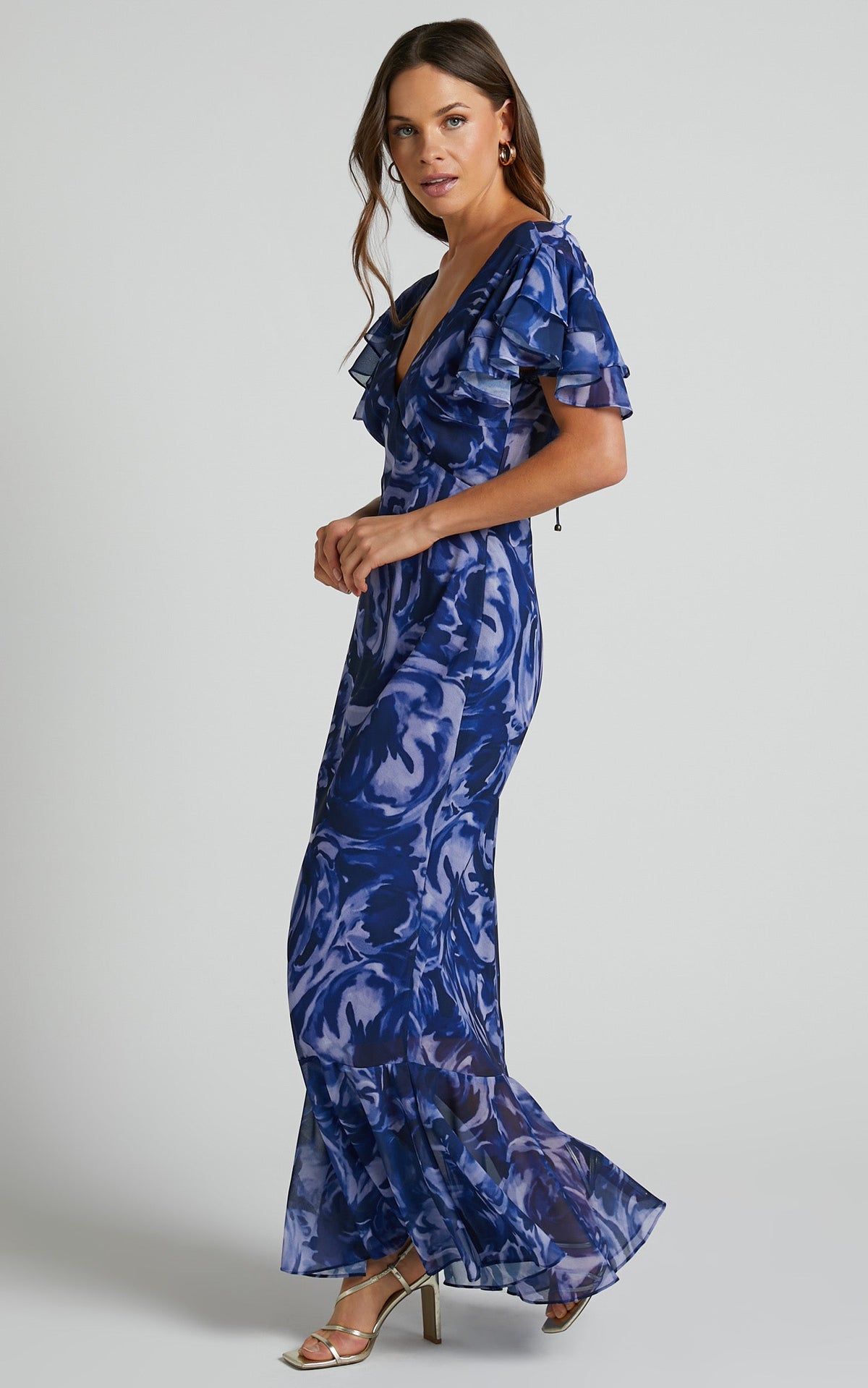 Marina Maxi Dress - Navy Swirl