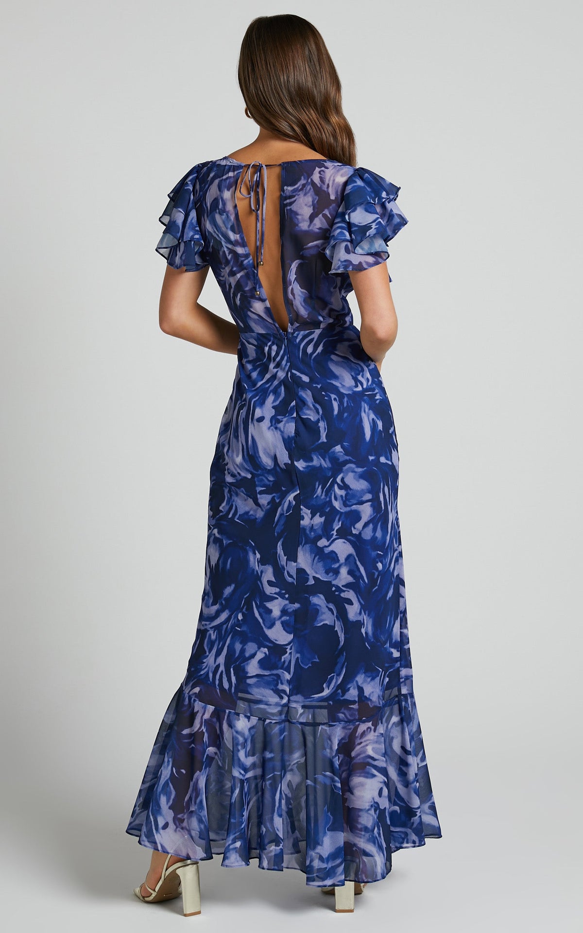 Marina Maxi Dress - Navy Swirl