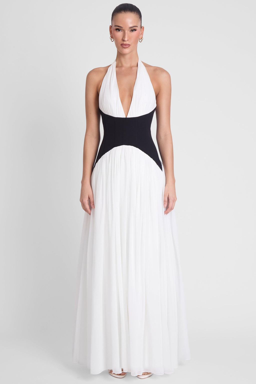 Harlowe Maxi Dress - Black & White