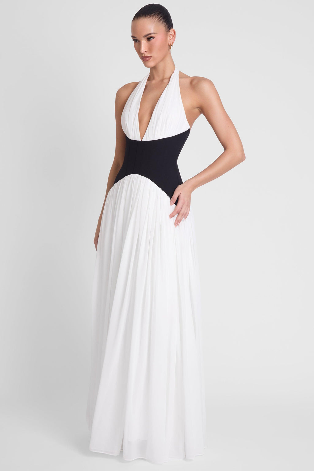 Harlowe Maxi Dress - Black & White