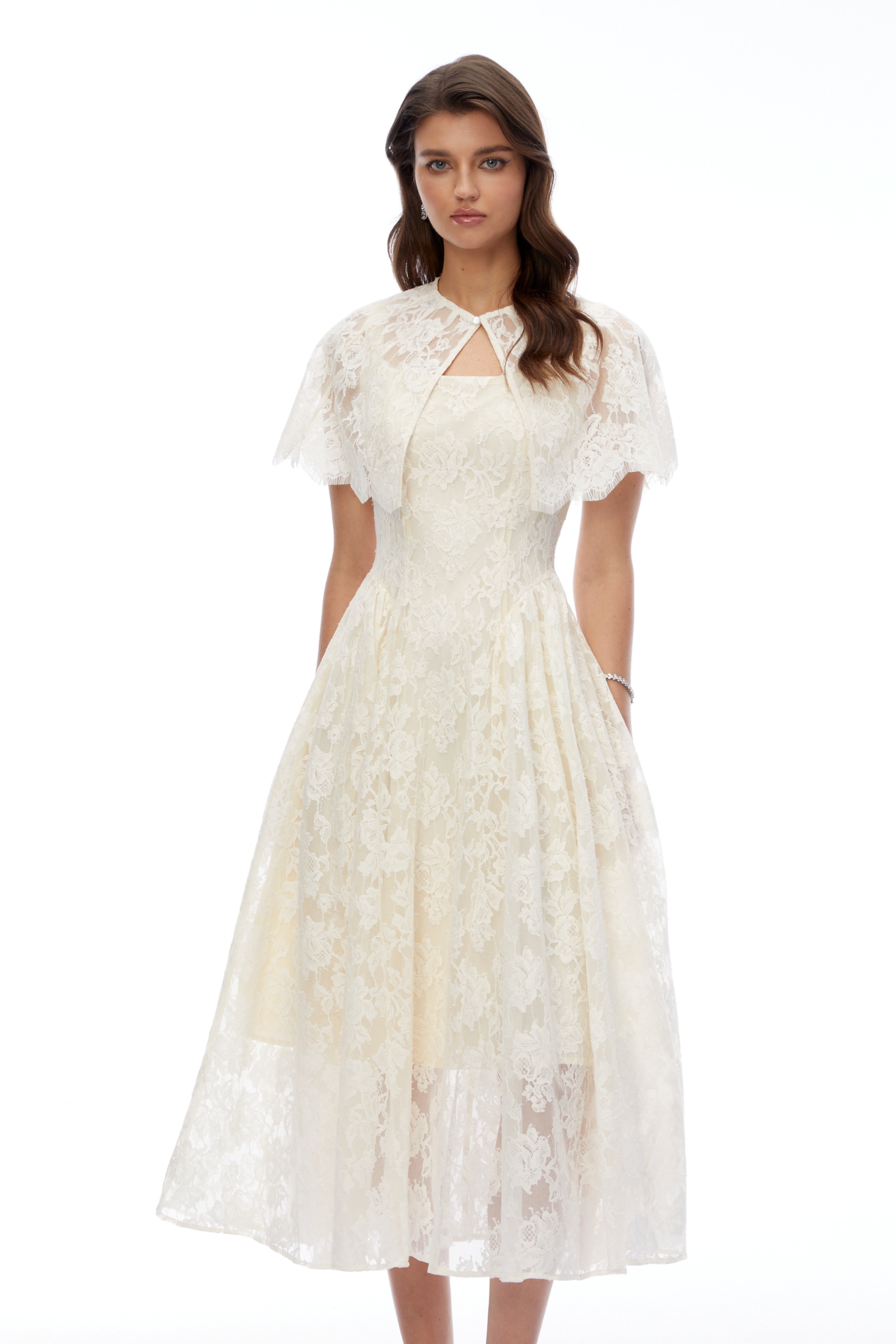 Huia Midi Dress - Cream