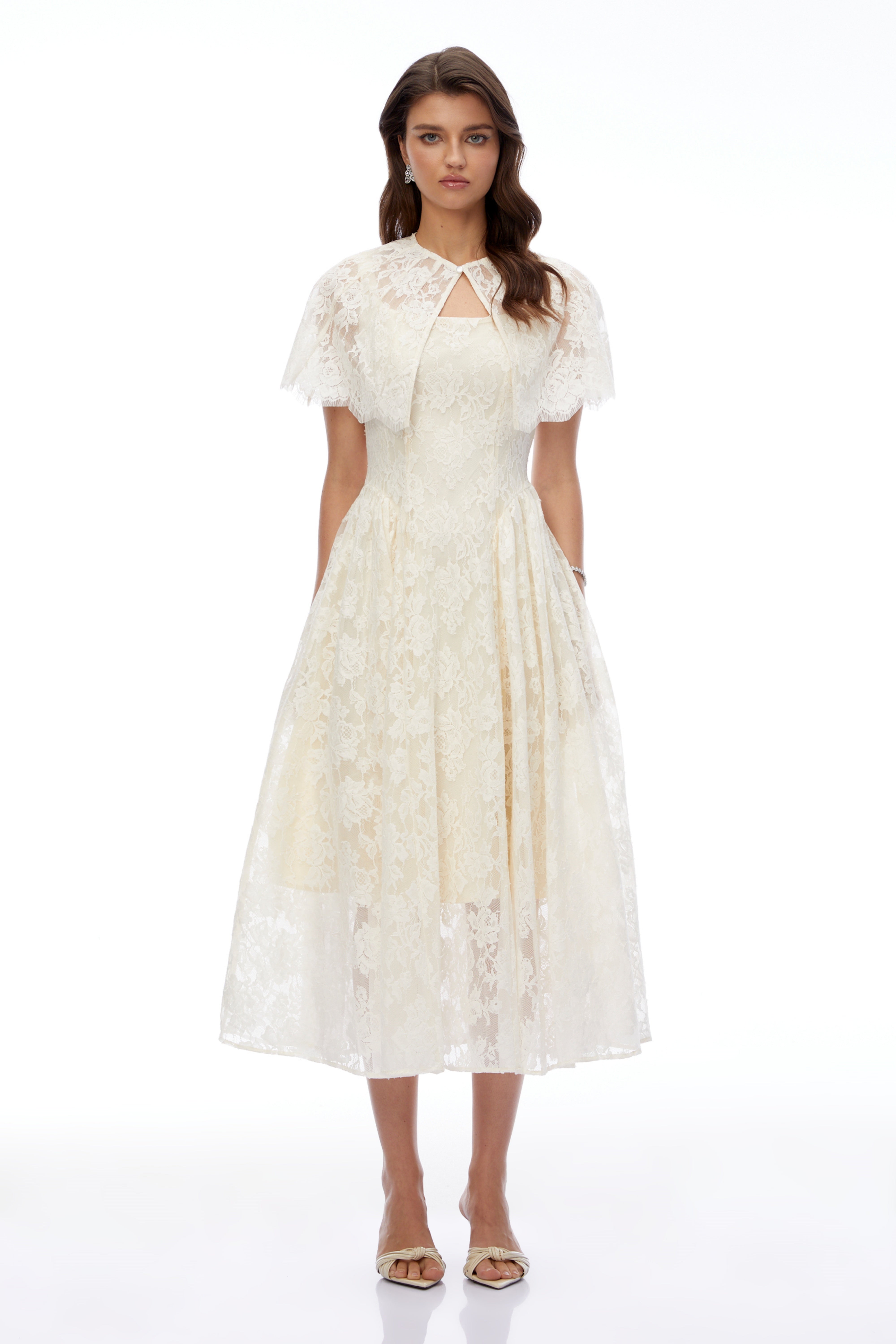 Huia Midi Dress - Cream