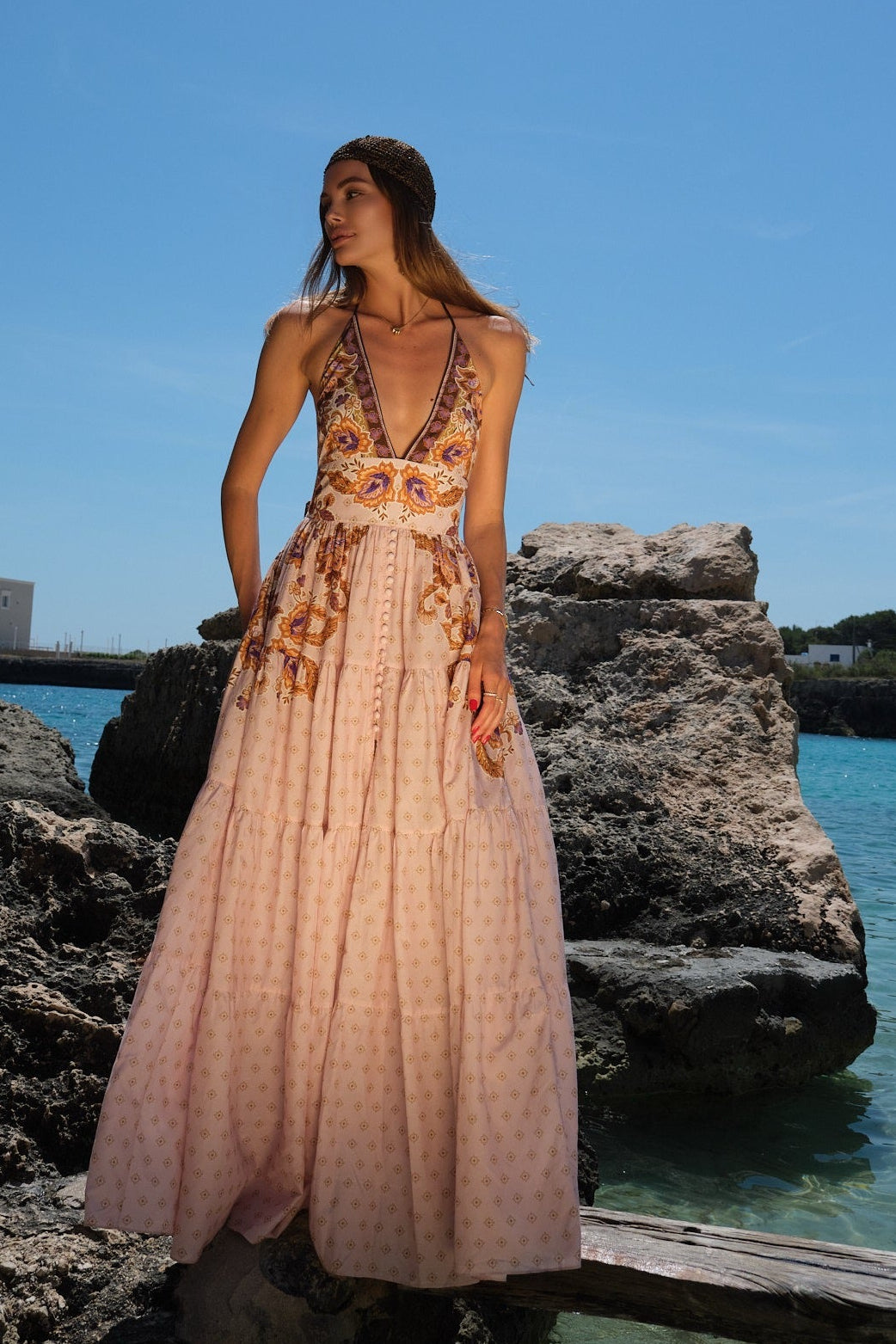 Clover Maxi Dress - Scarf Print