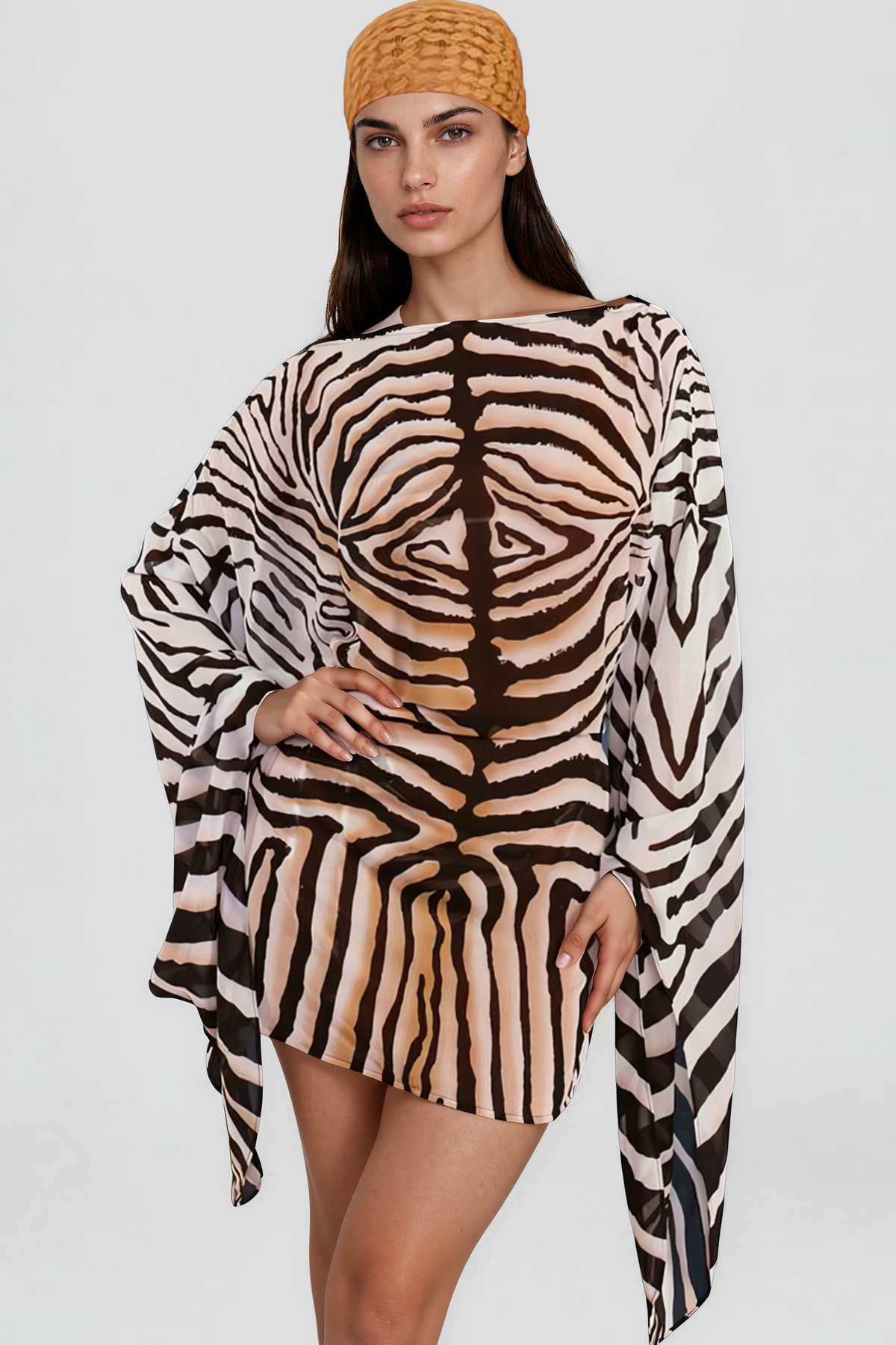 Savage Mini Dress - Zebra Print