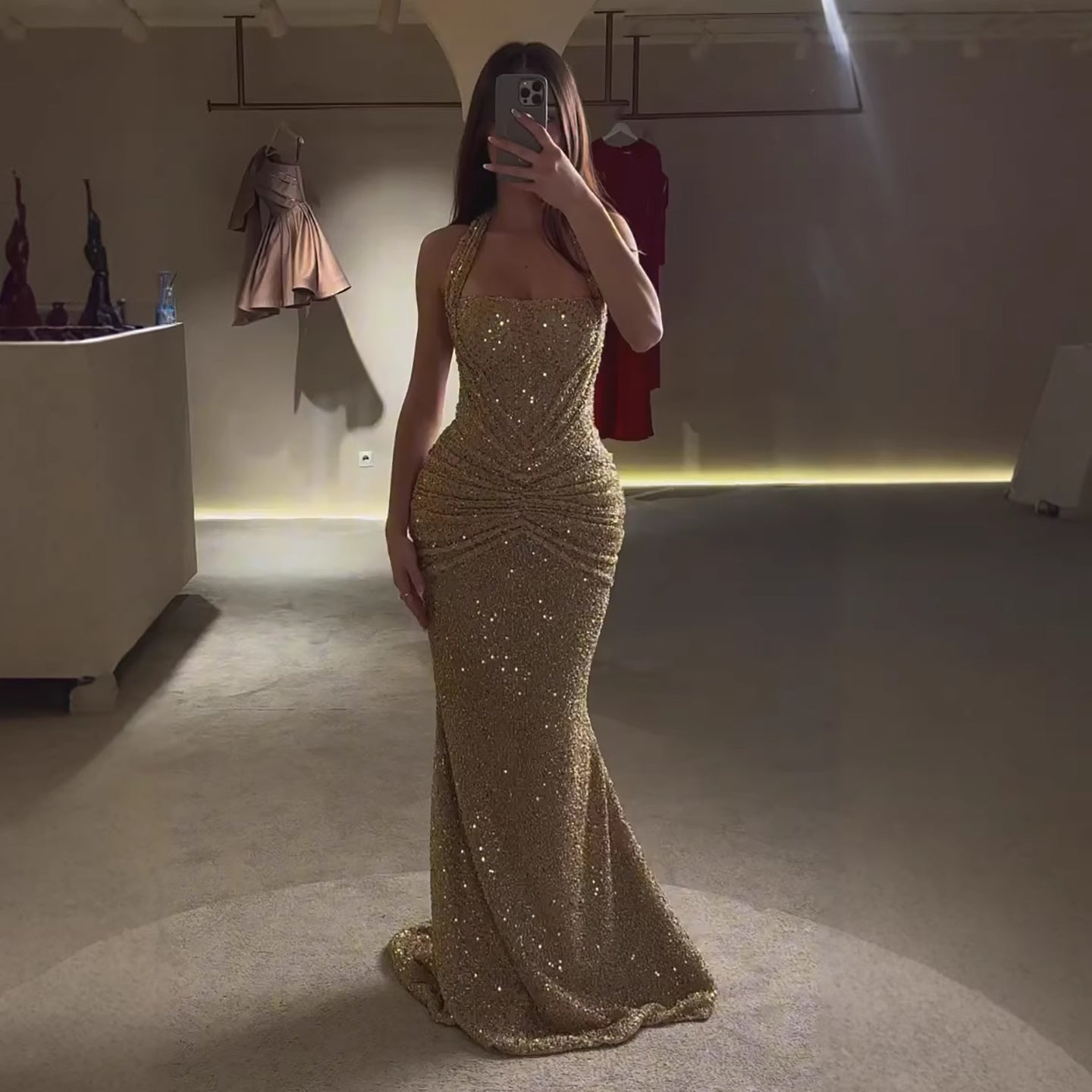 Gold Lisa Maxi Dress