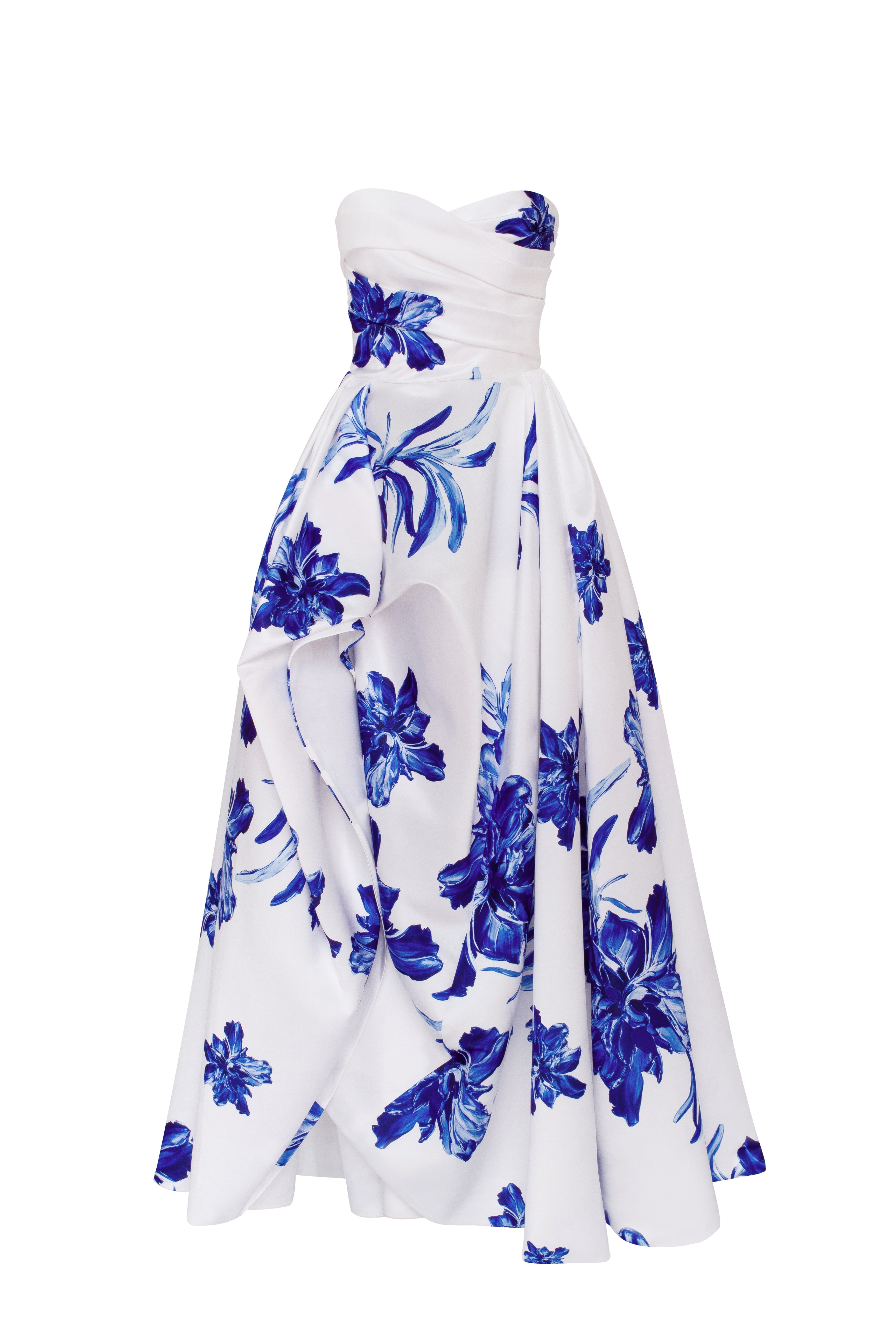 Florentine Maxi Dress - White-Blue