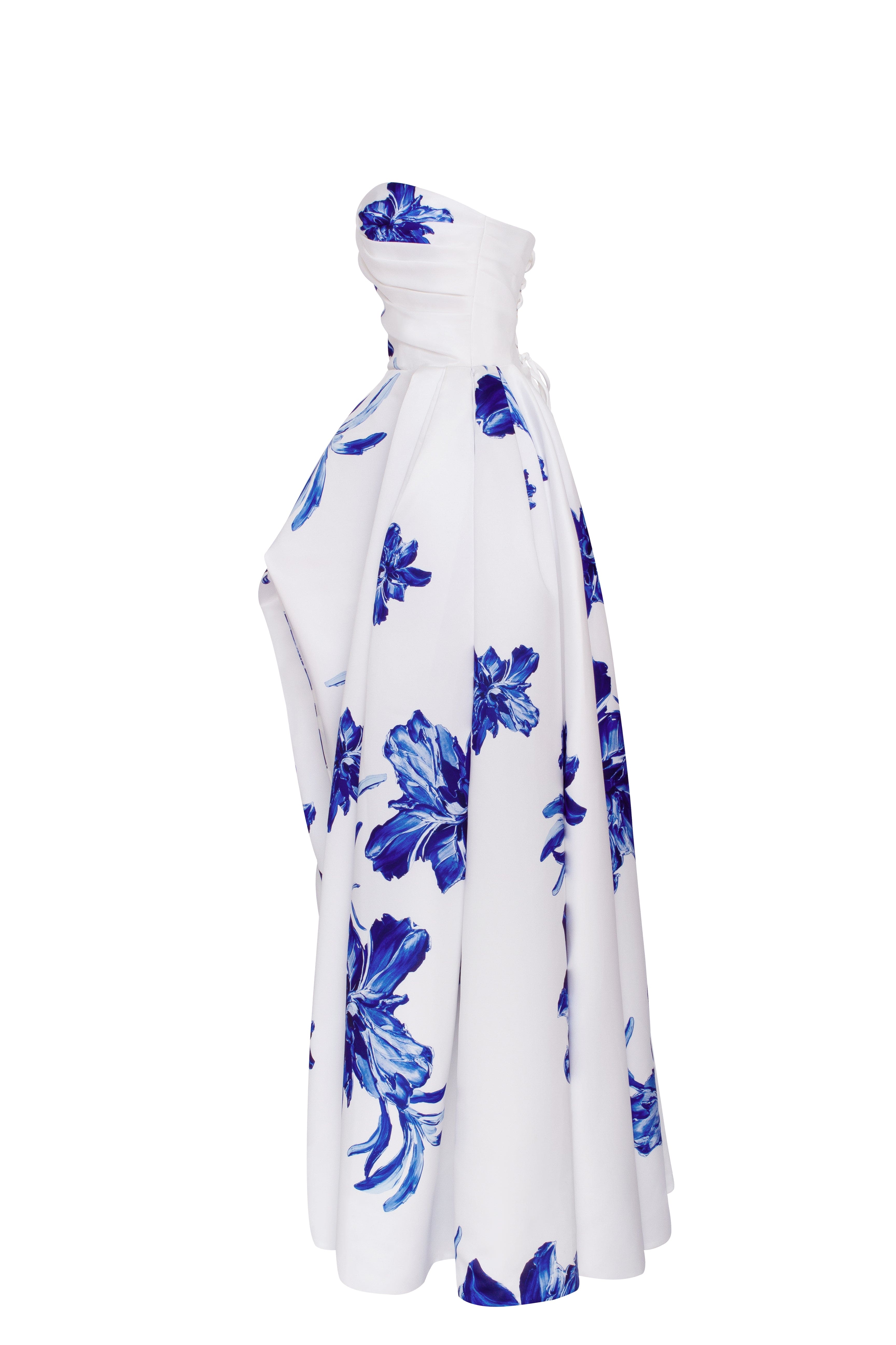 Florentine Maxi Dress - White-Blue