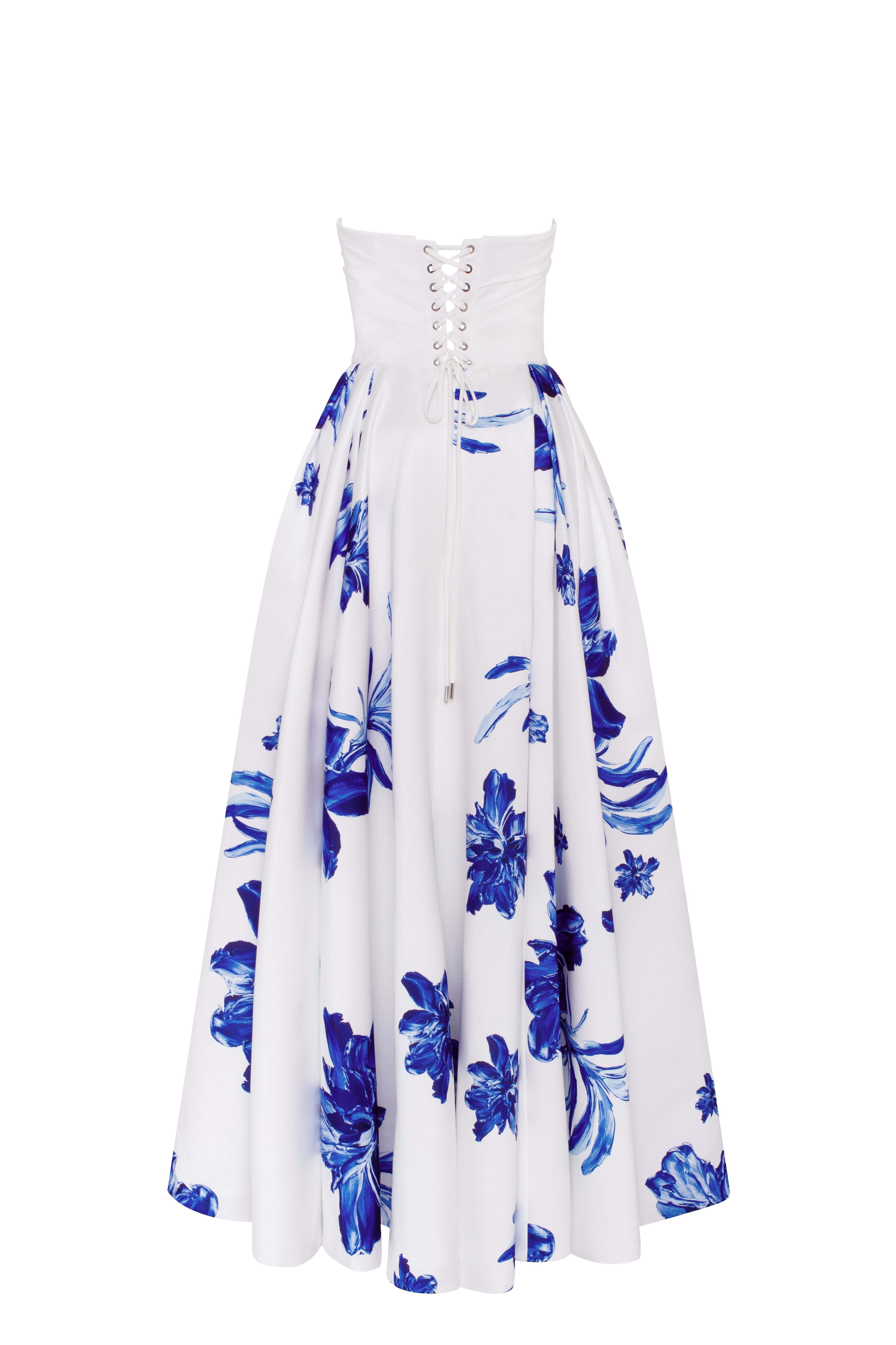 Florentine Maxi Dress - White-Blue