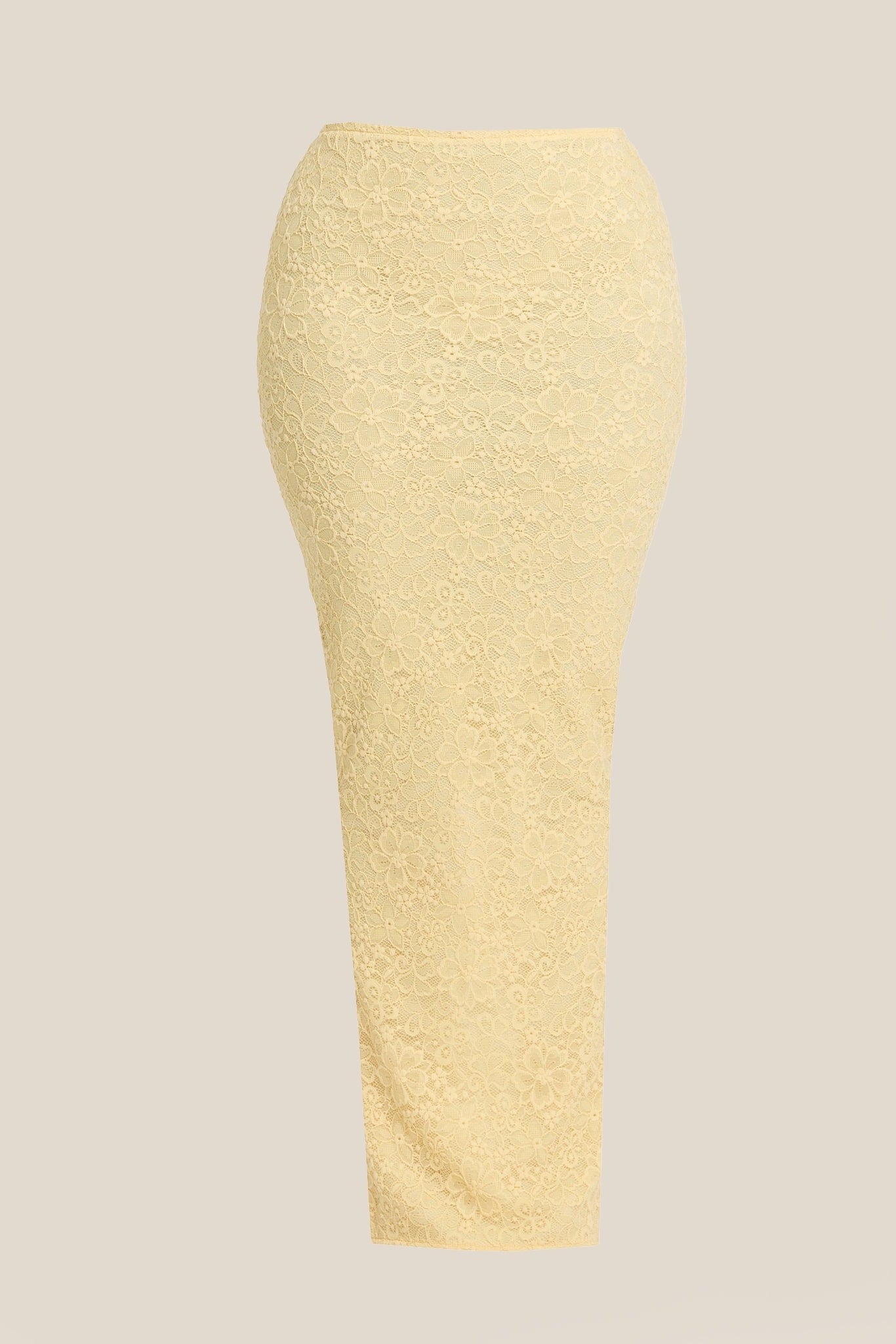 The Cinched Lace Corset Maxi Set in Yellow