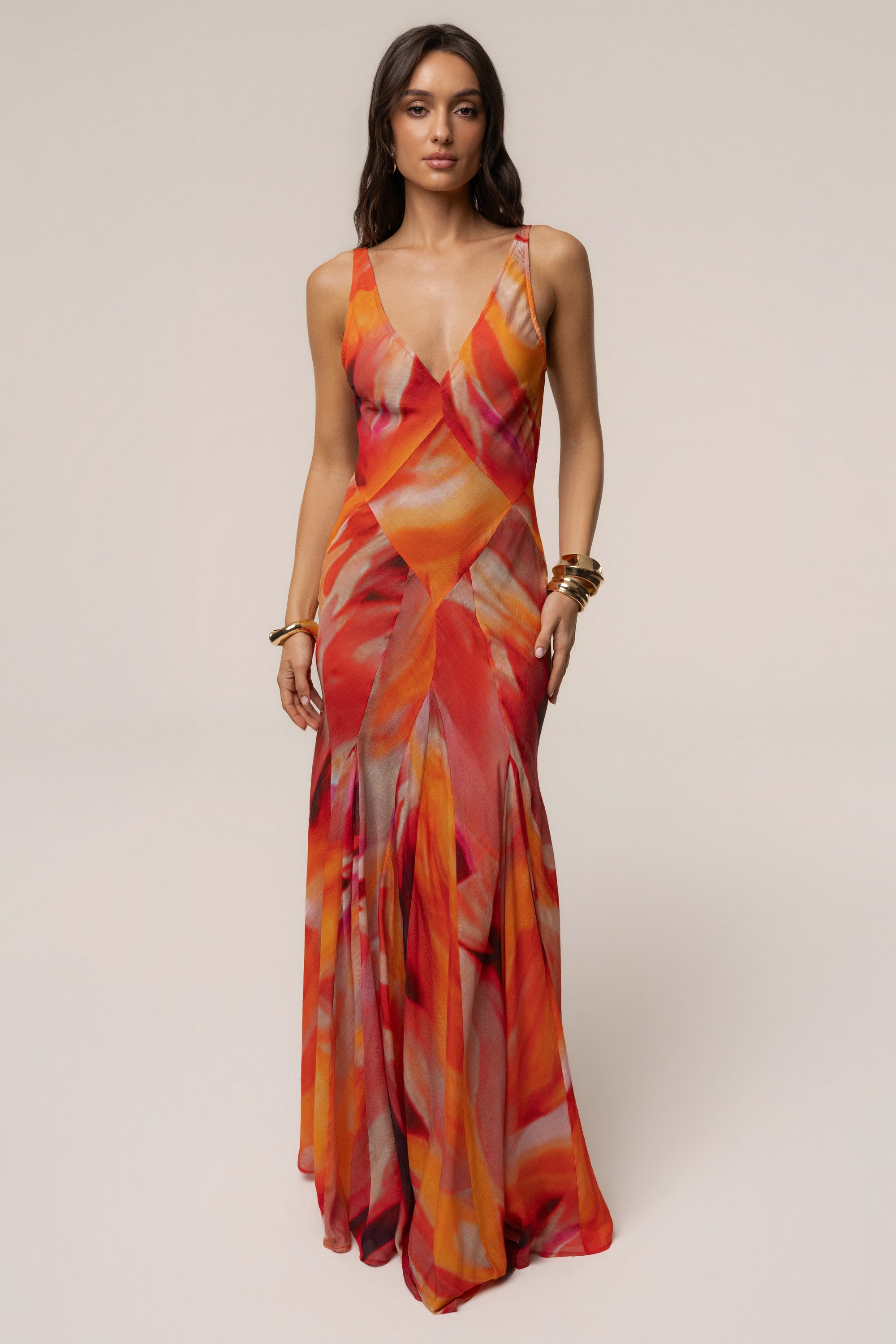 Allegra Maxi Dress - Red - 1
