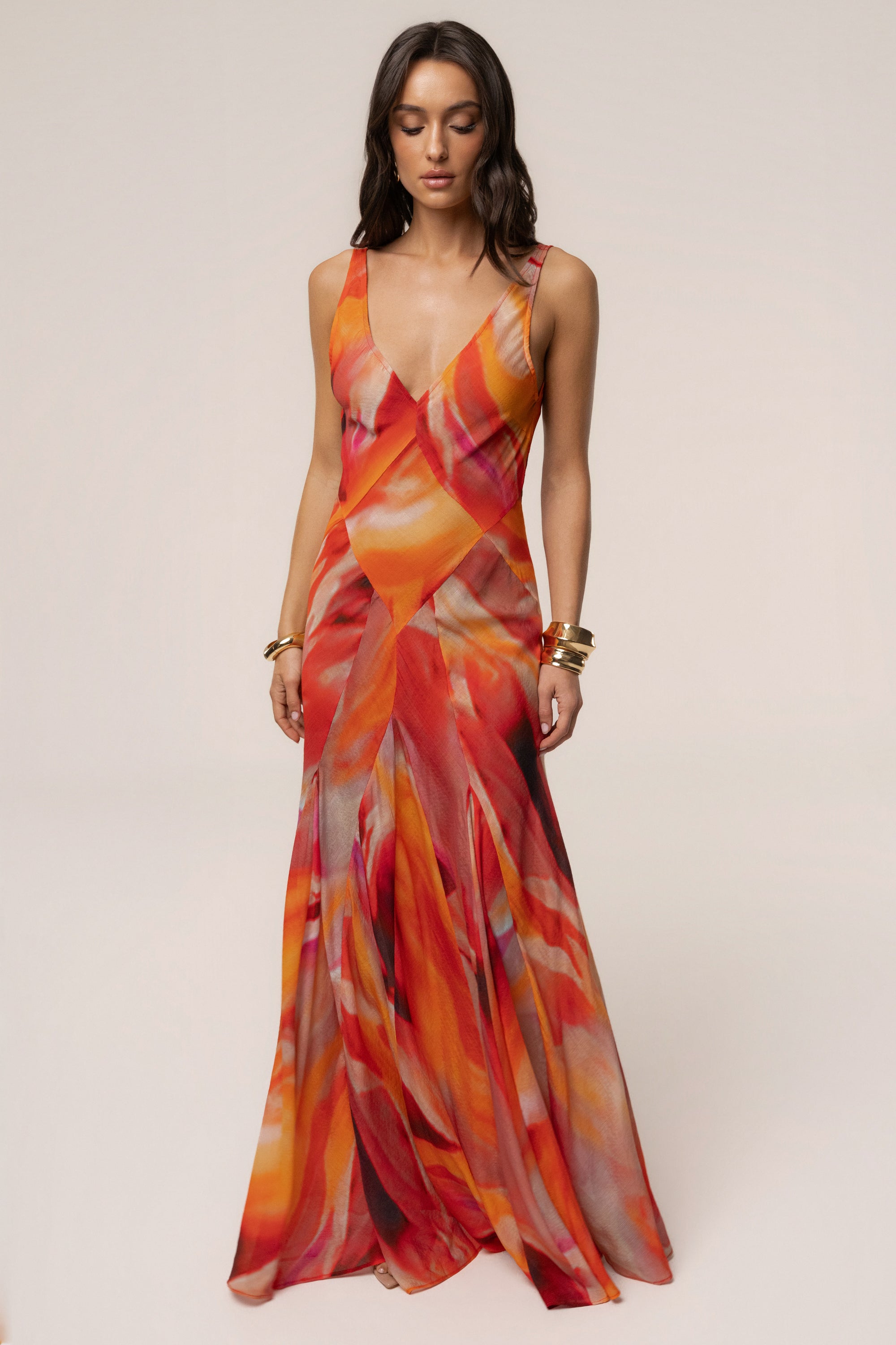 Allegra Maxi Dress - Red - 8