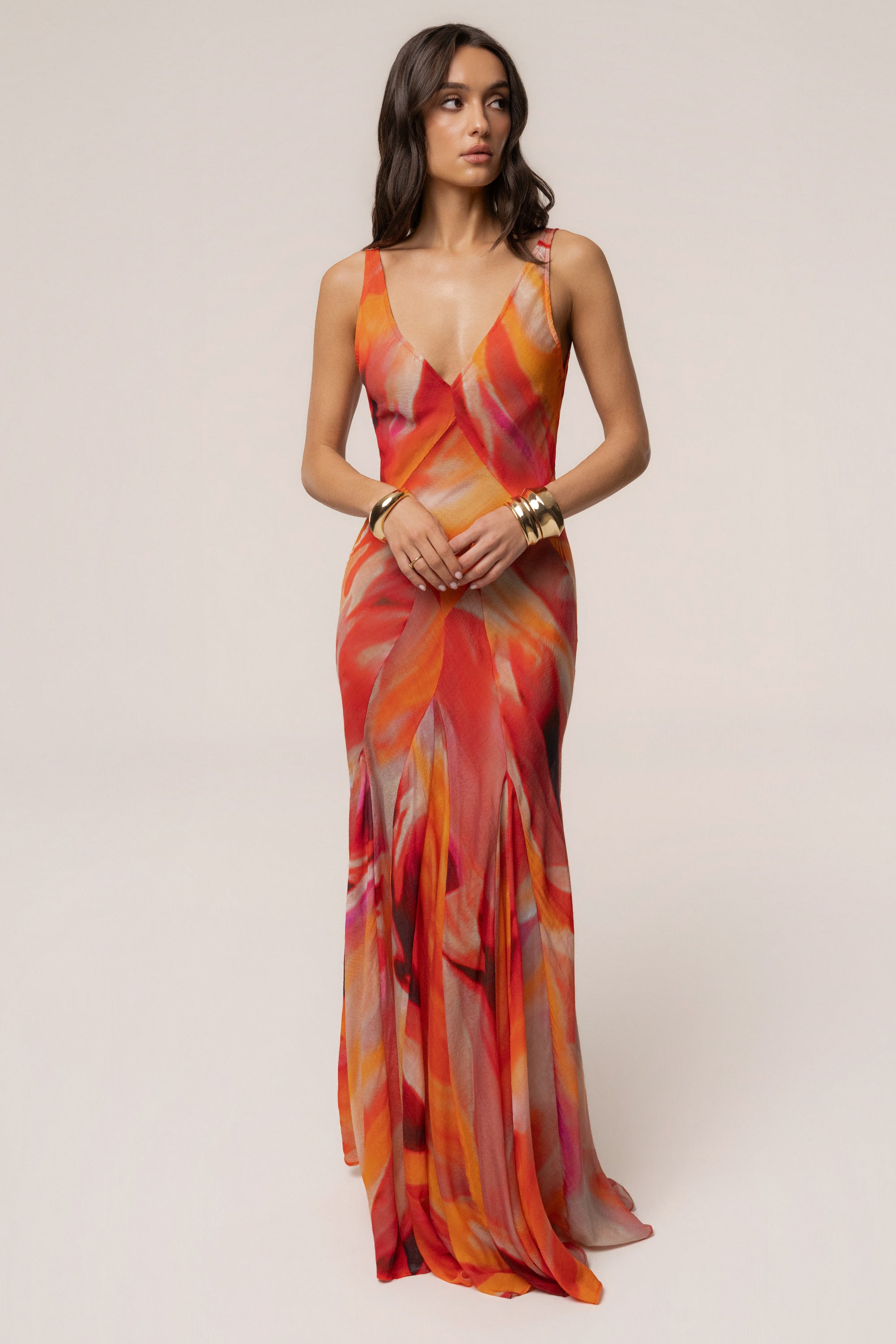 Allegra Maxi Dress - Red - 9